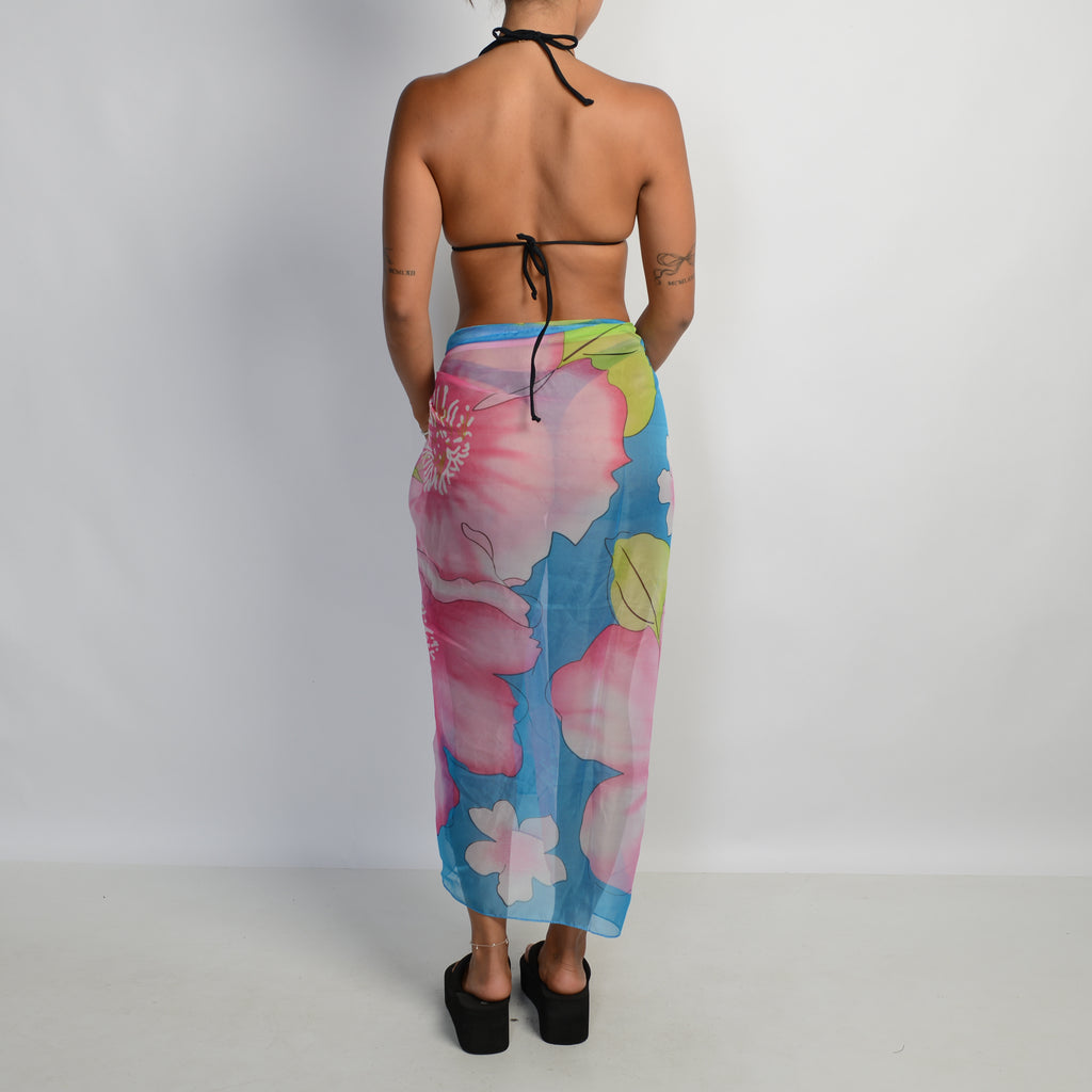 SHEER FLORAL SARONG