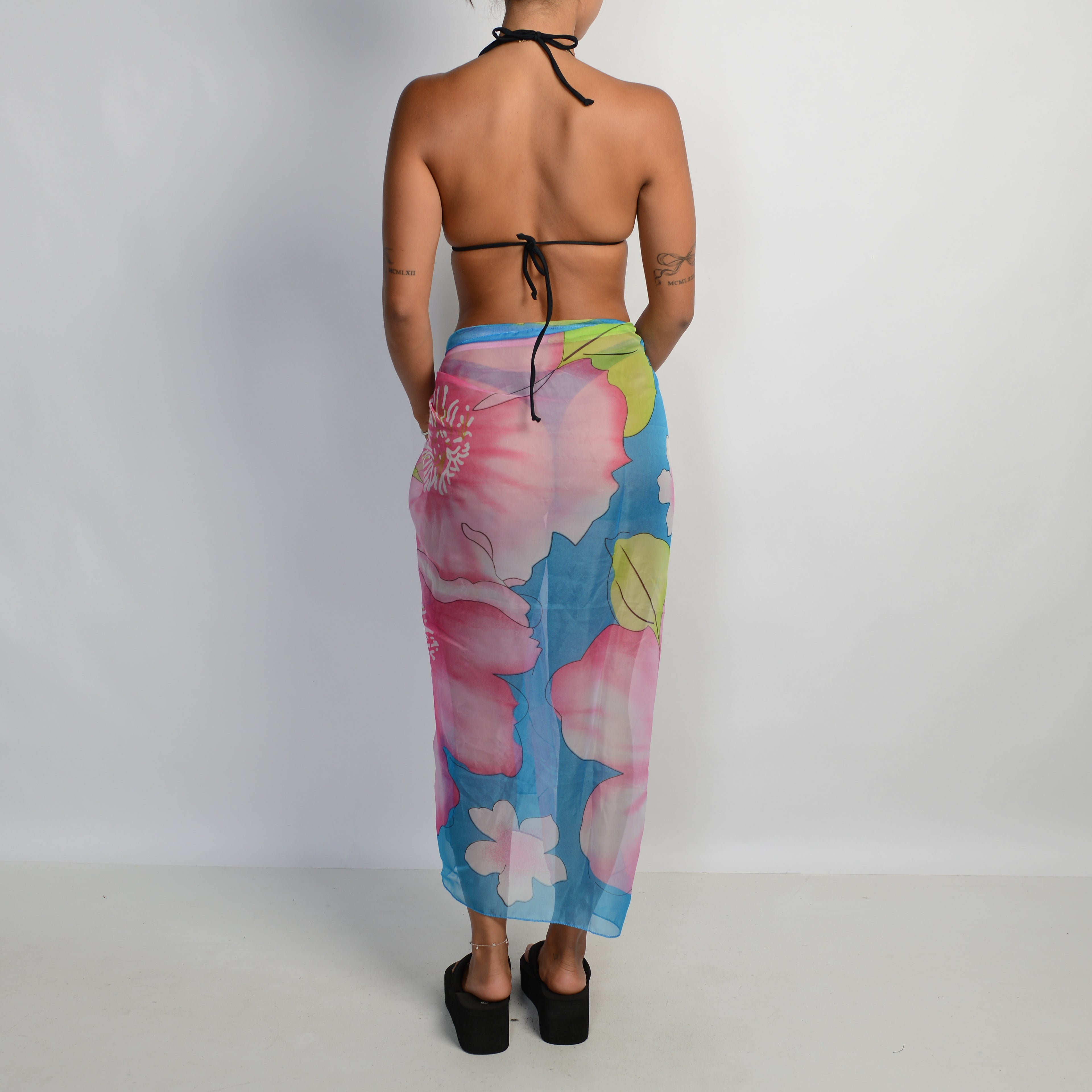 SHEER FLORAL SARONG