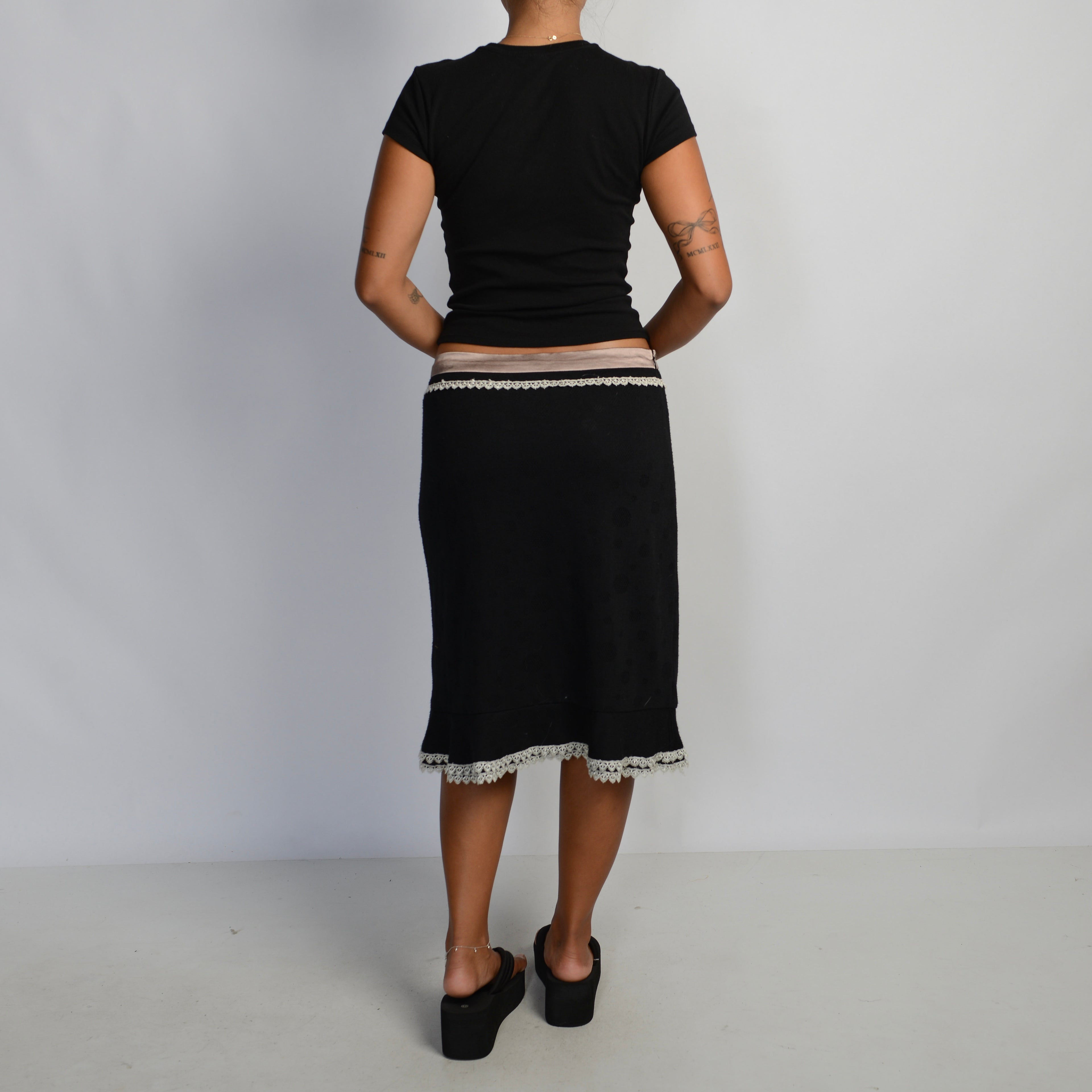 KNIT MIDI SKIRT