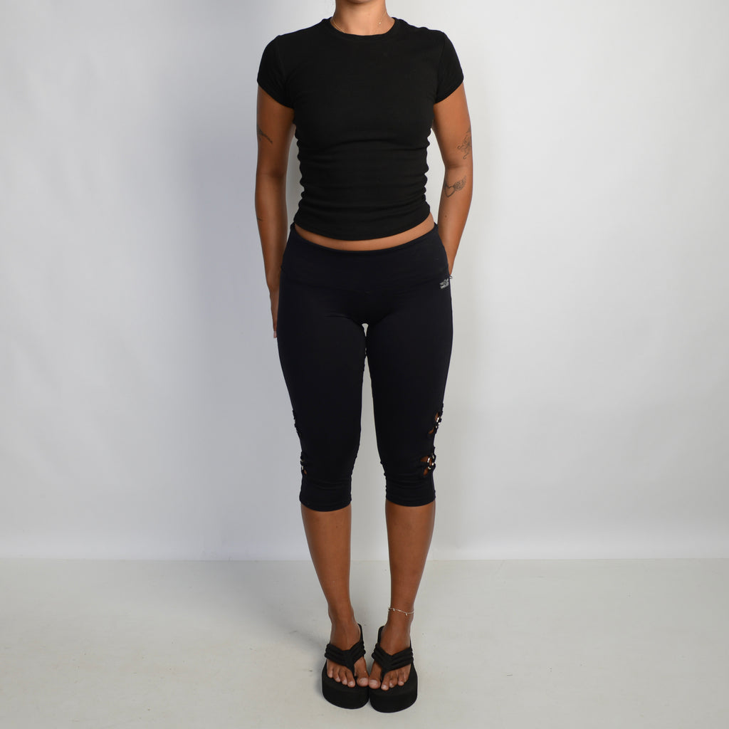 BLACK METAL DETAIL TIGHTS