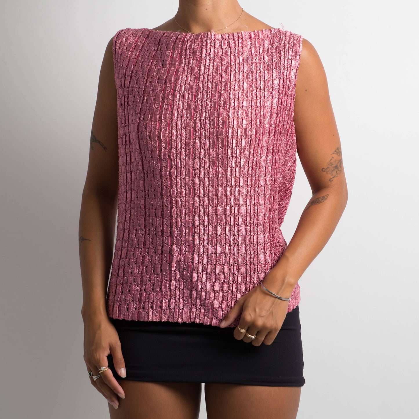 PINK TEXTURED TOP