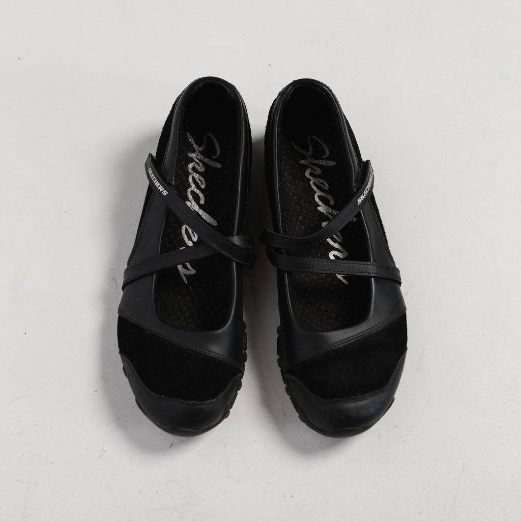 FAUX LEATHER MARY JANE FLATS