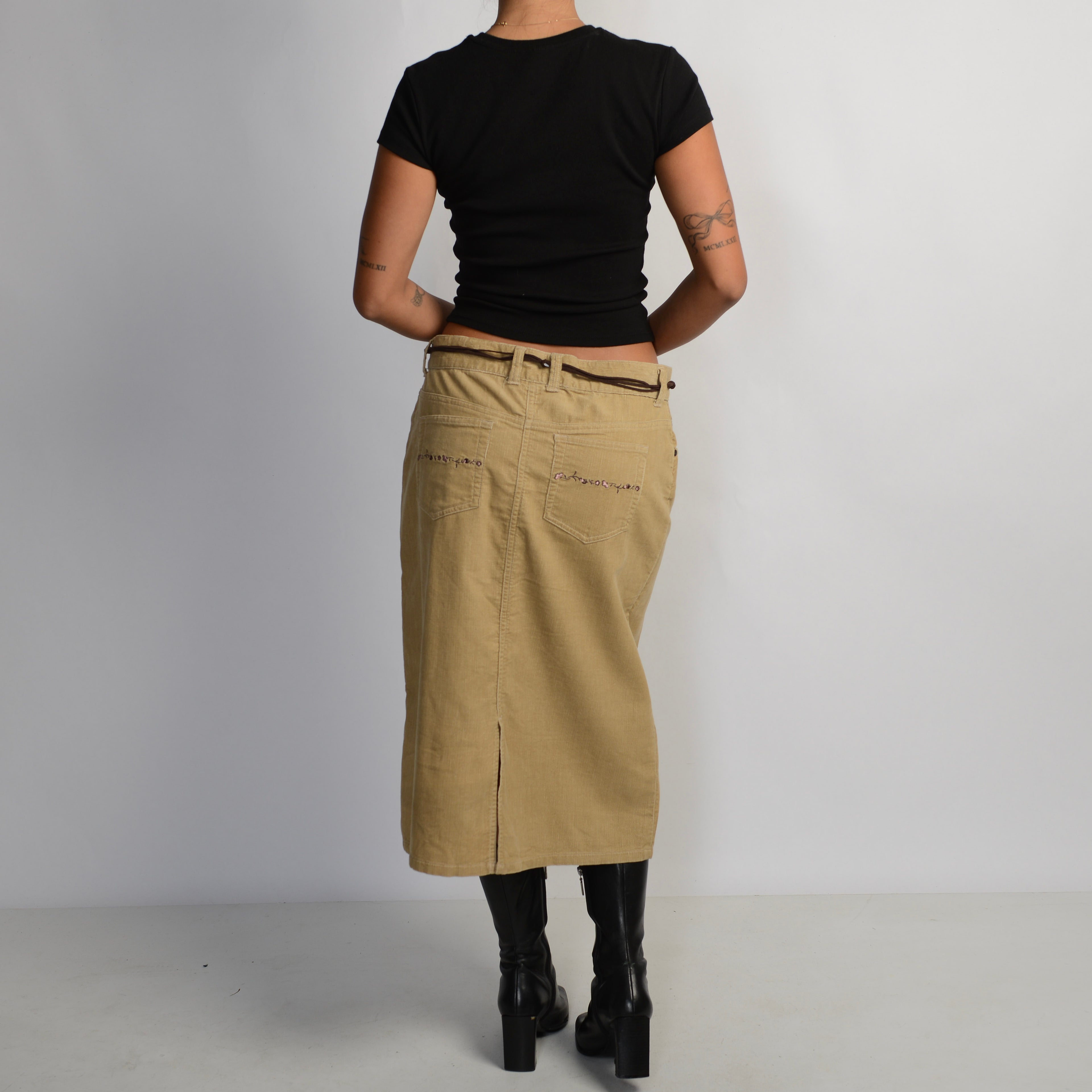 TAN CORDUROY SKIRT