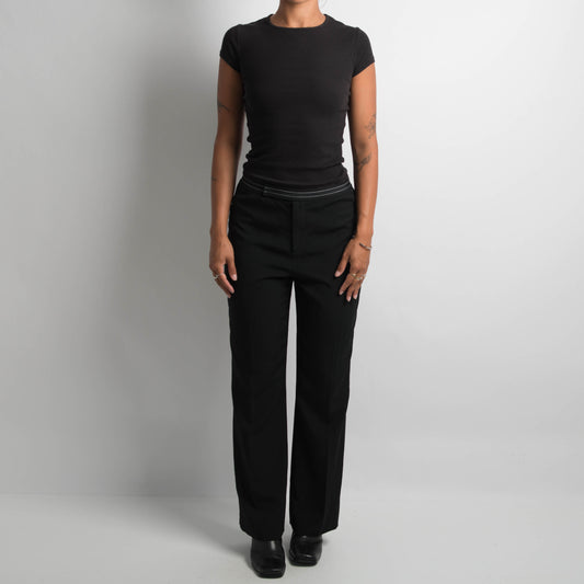 BLACK HIGH WAISTED TROUSERS