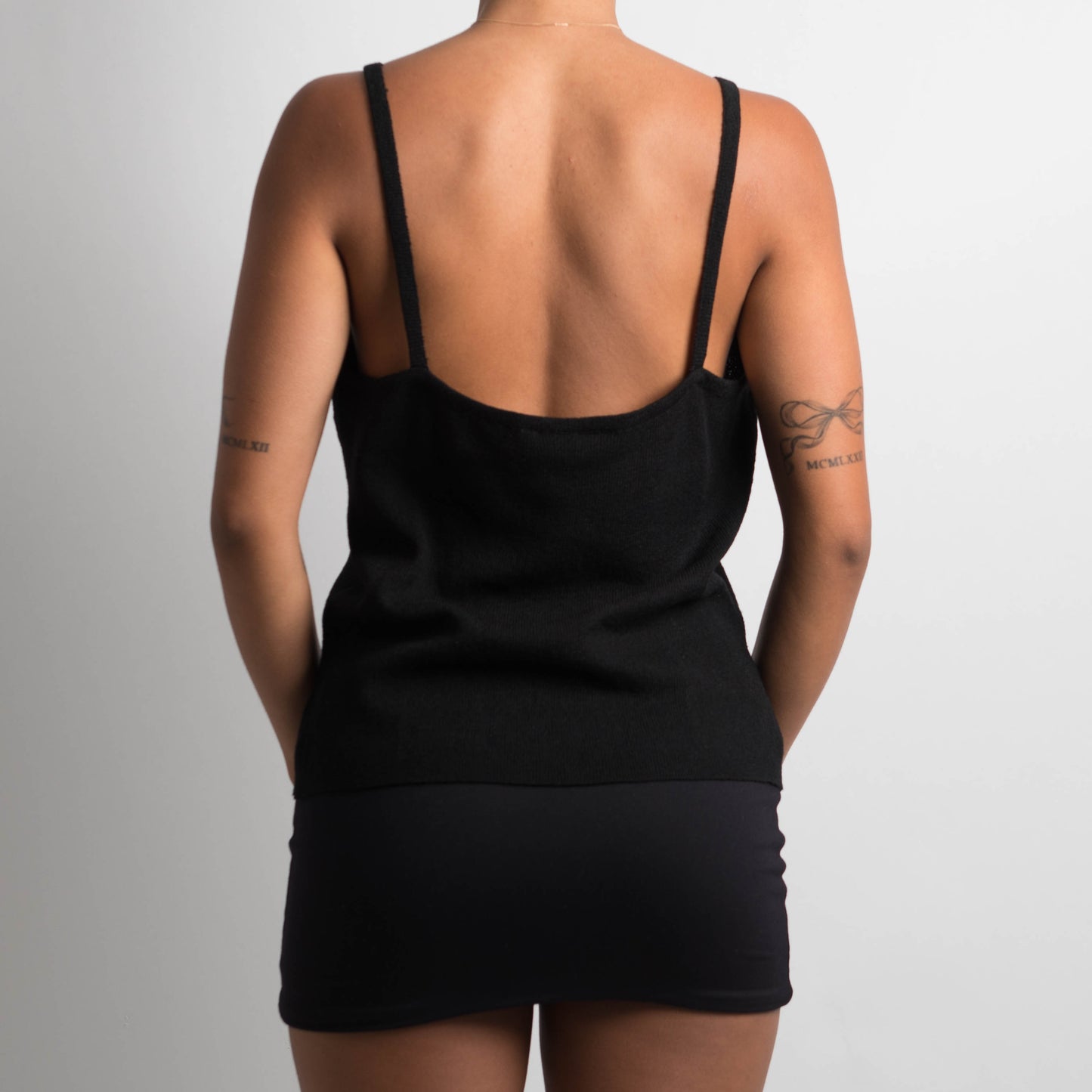 BLACK KNIT CAMISOLE