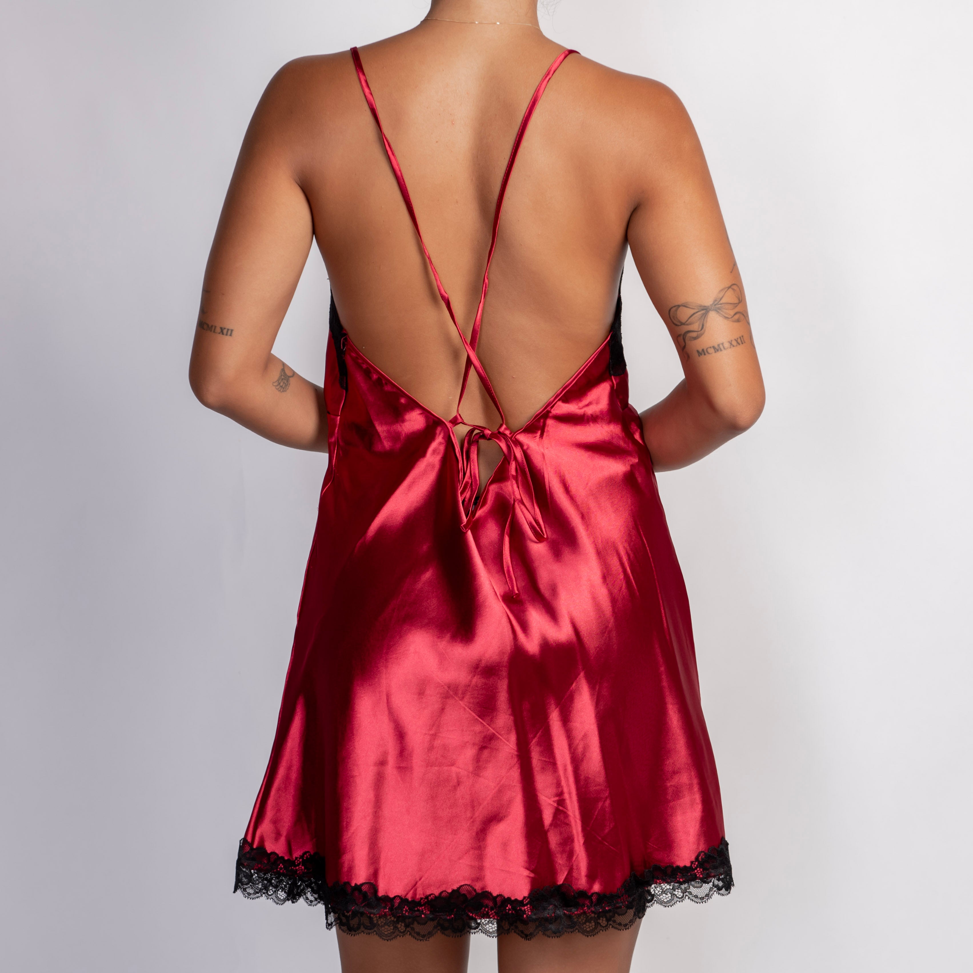 RED SATIN CHEMISE