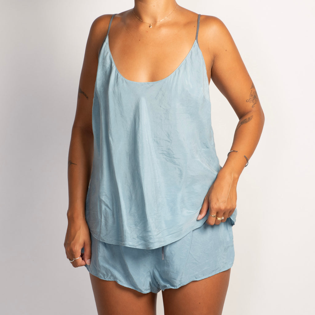 BLUE CUPRO PYJAMA SET