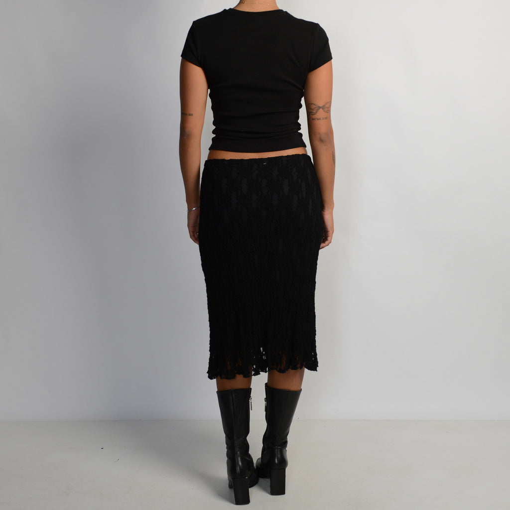 BLACK LACE SKIRT