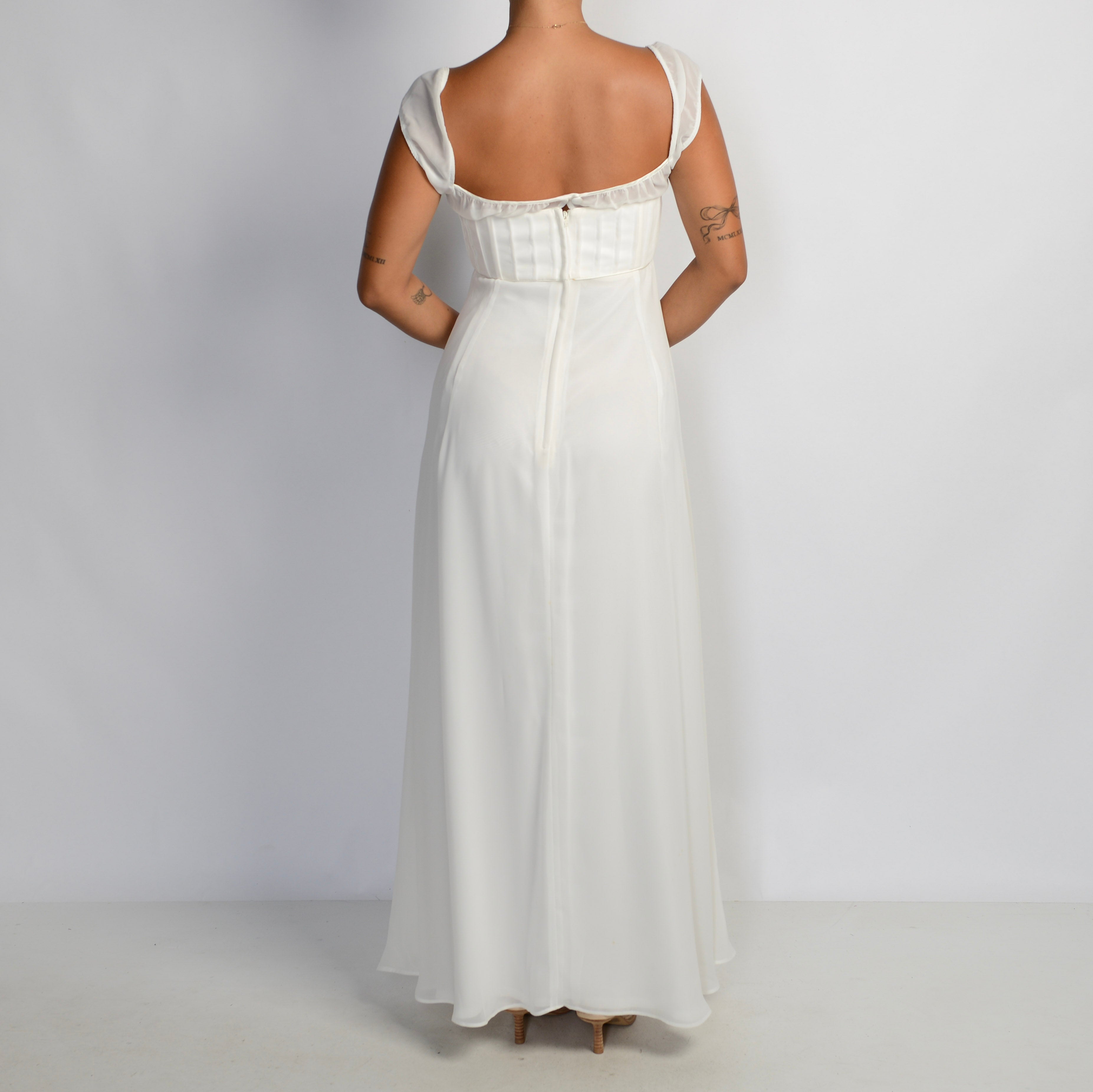 WHITE EMPIRE WAIST GOWN