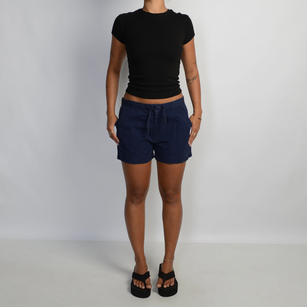 NAVY COTTON SHORTS