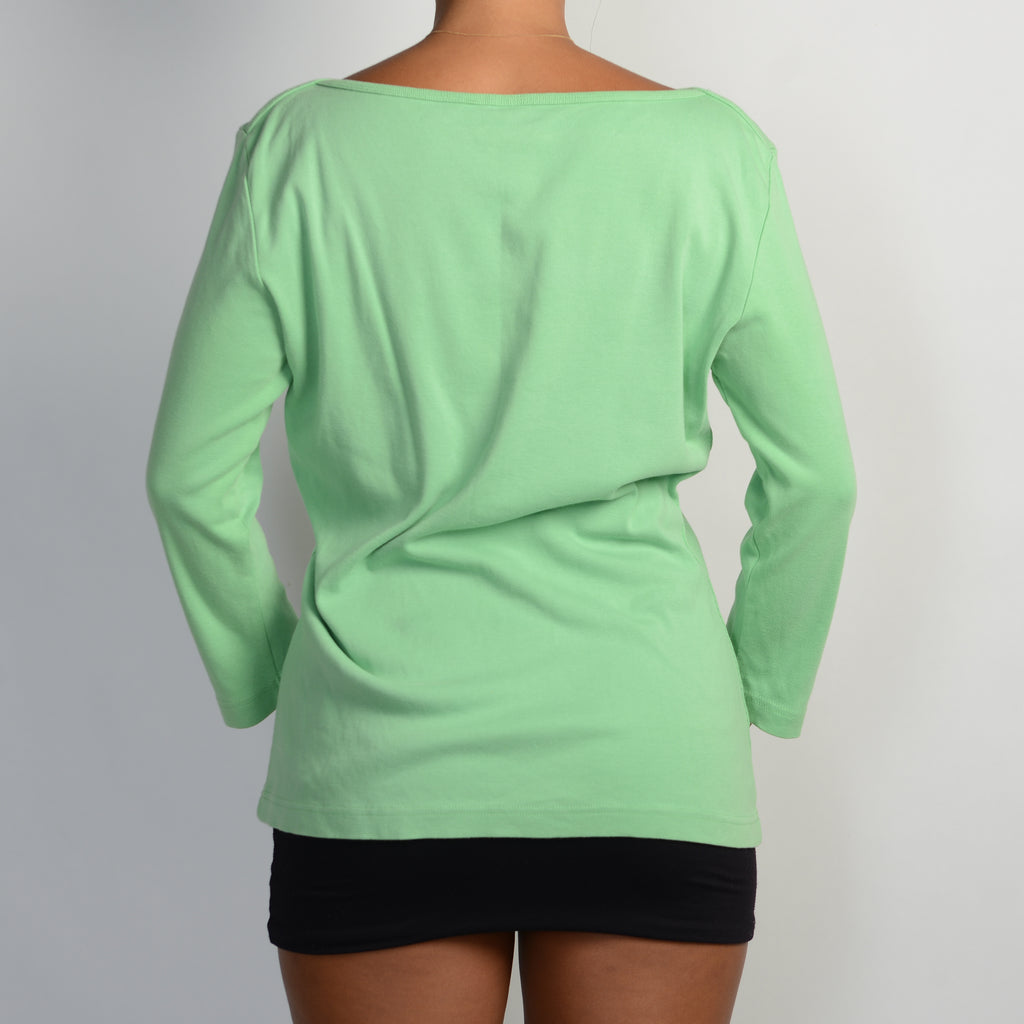GREEN LONG SLEEVE TOP