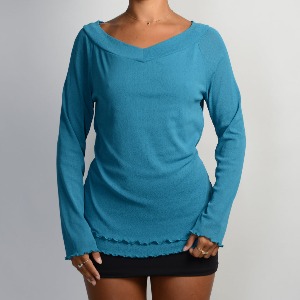 TURQOUISE MESH TOP