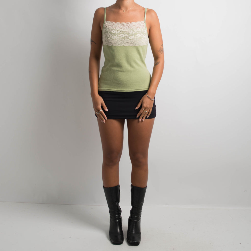 GREEN LACE CAMISOLE