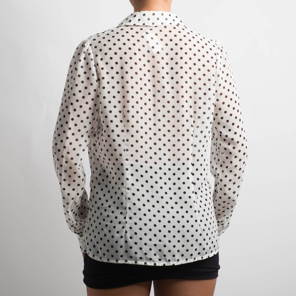 SHEER POLKA DOT BLOUSE
