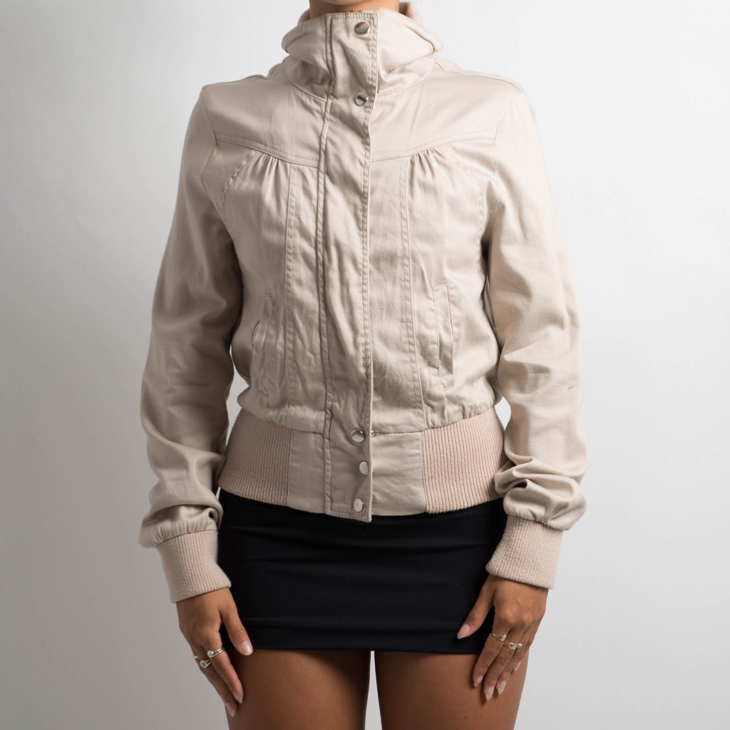 CREAM BOMBER JACKET