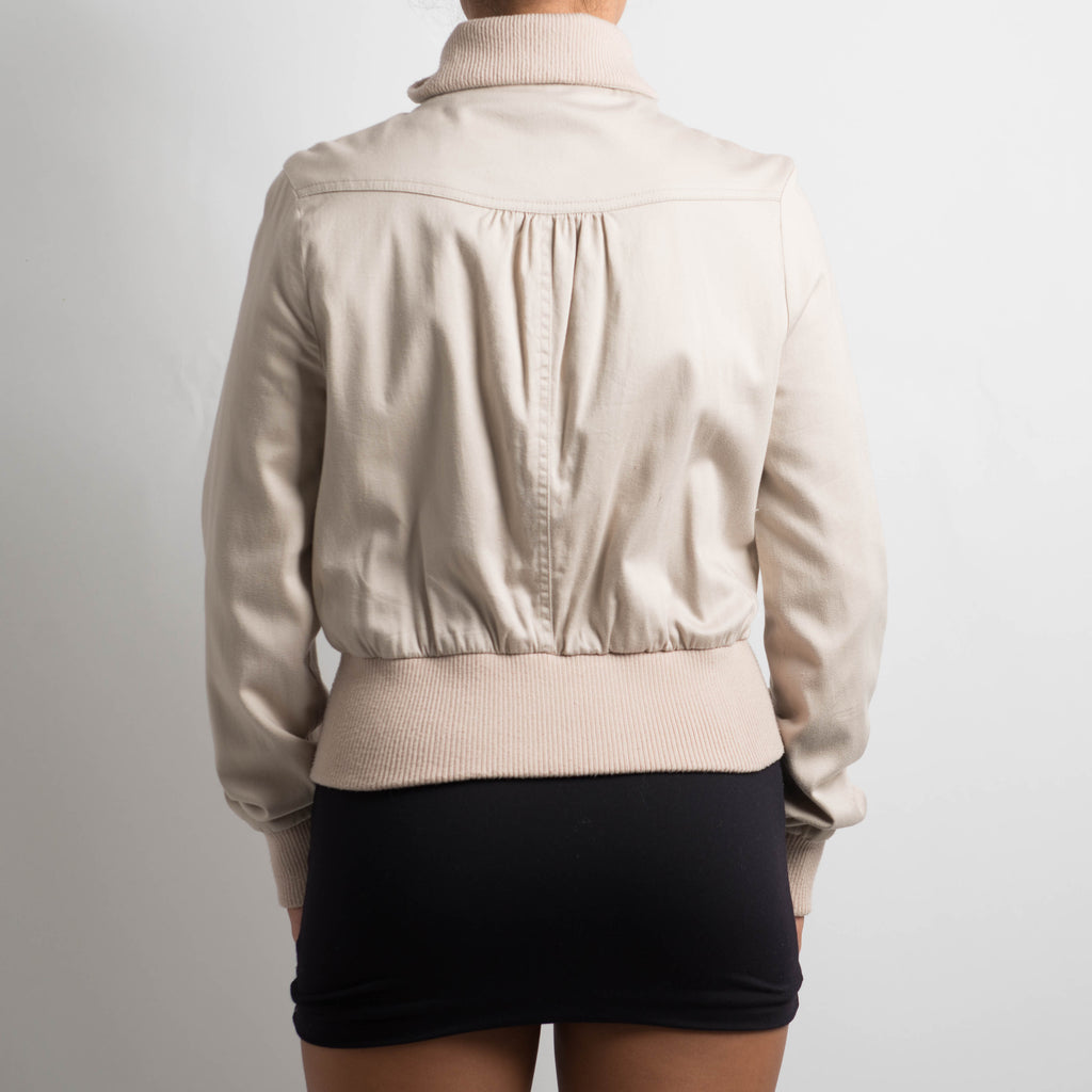 CREAM BOMBER JACKET