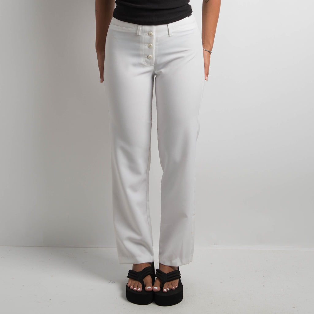 WHITE STRAIGHT LEG PANTS
