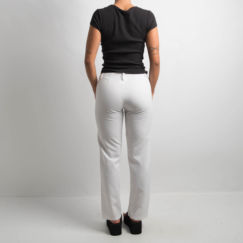 WHITE STRAIGHT LEG PANTS