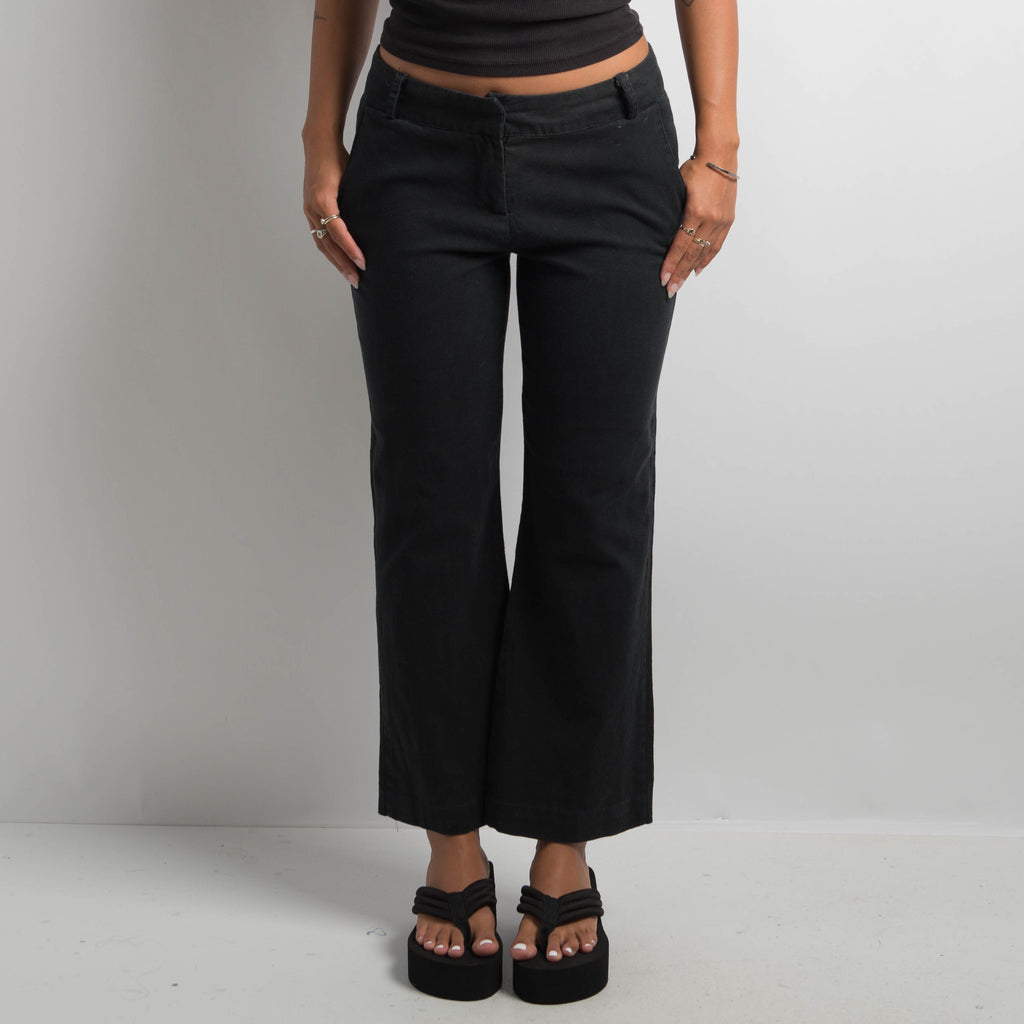 BLACK COTTON TROUSERS