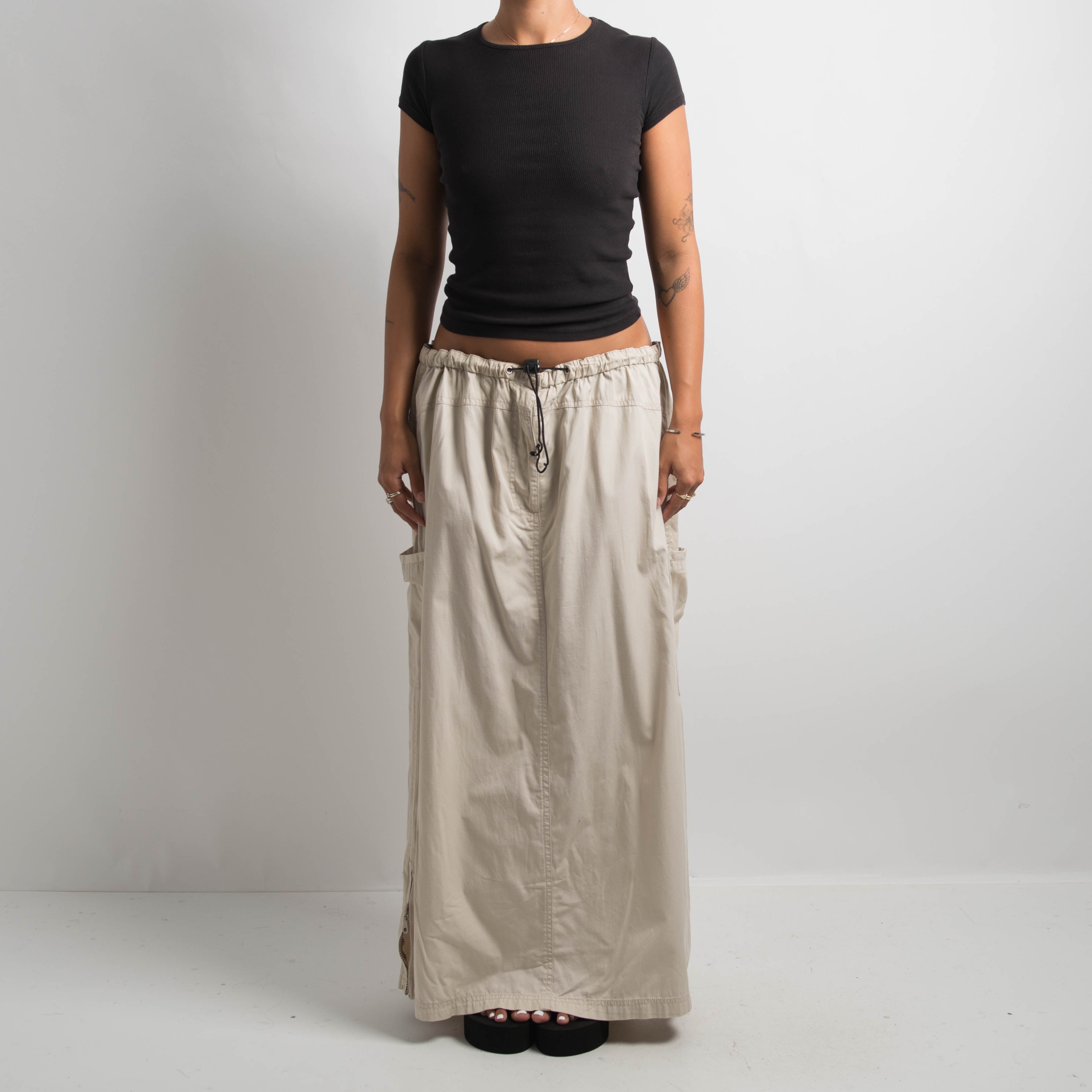 BEIGE PARACHUTE SKIRT