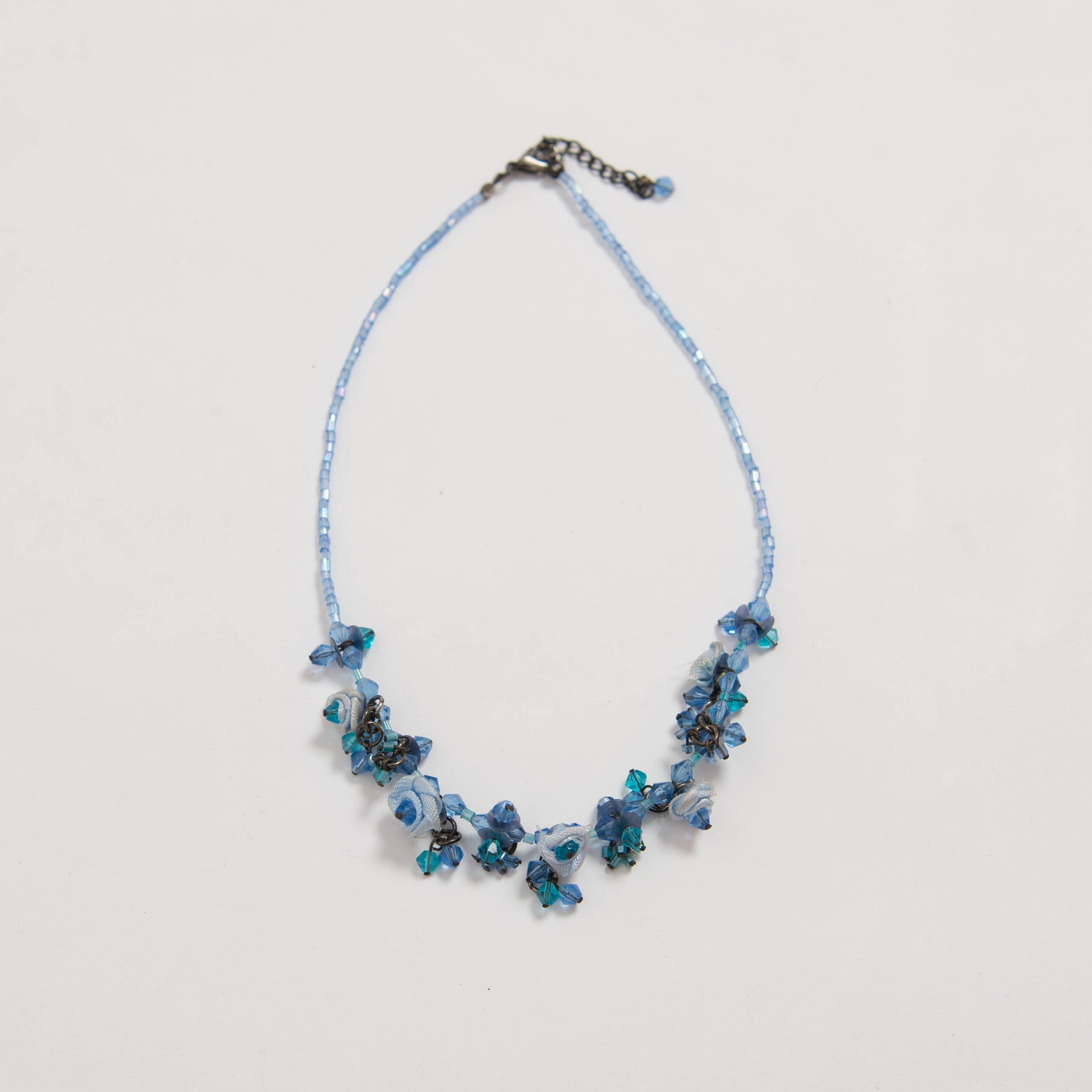 BLUE BEADED NECKLACE