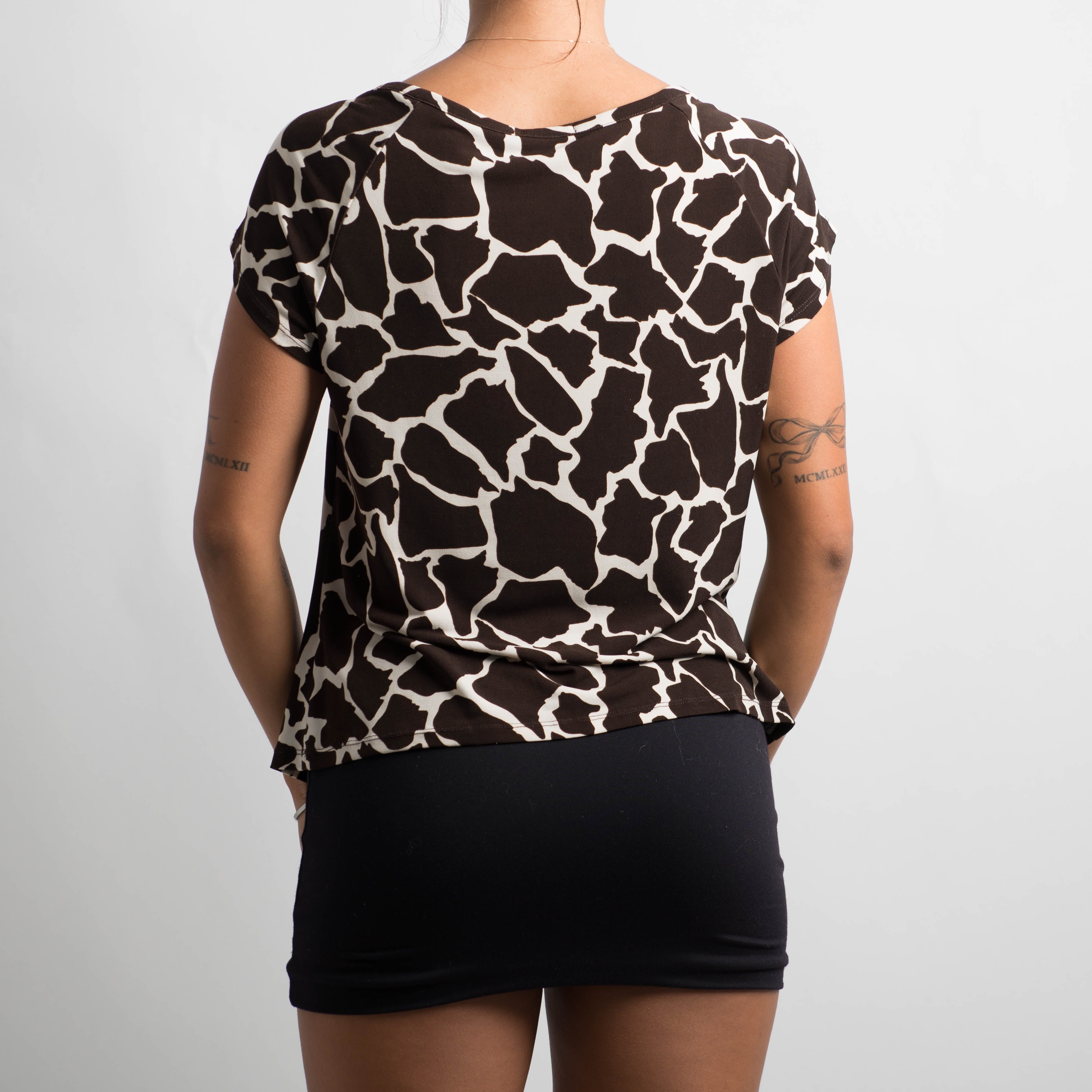 SLINKY ANIMAL PRINT TOP