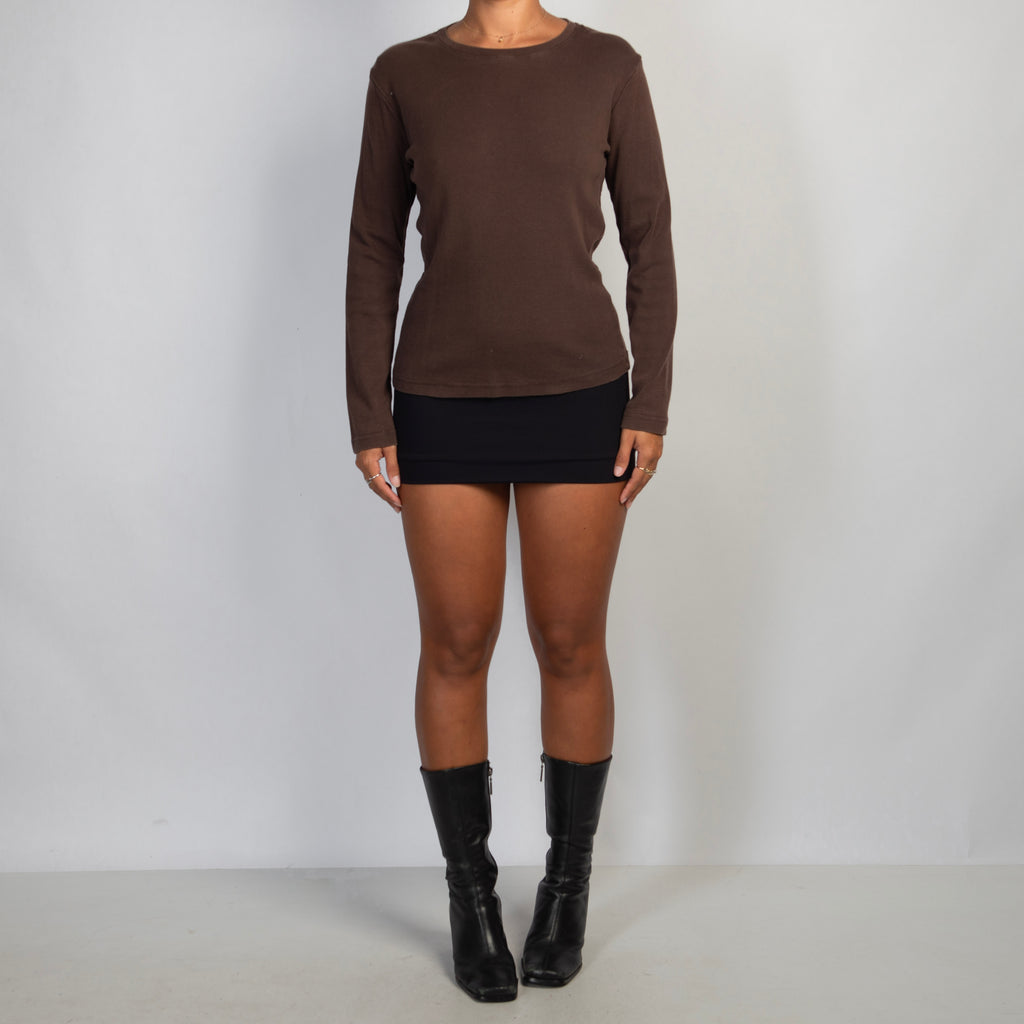 BROWN LONG SLEEVE TOP