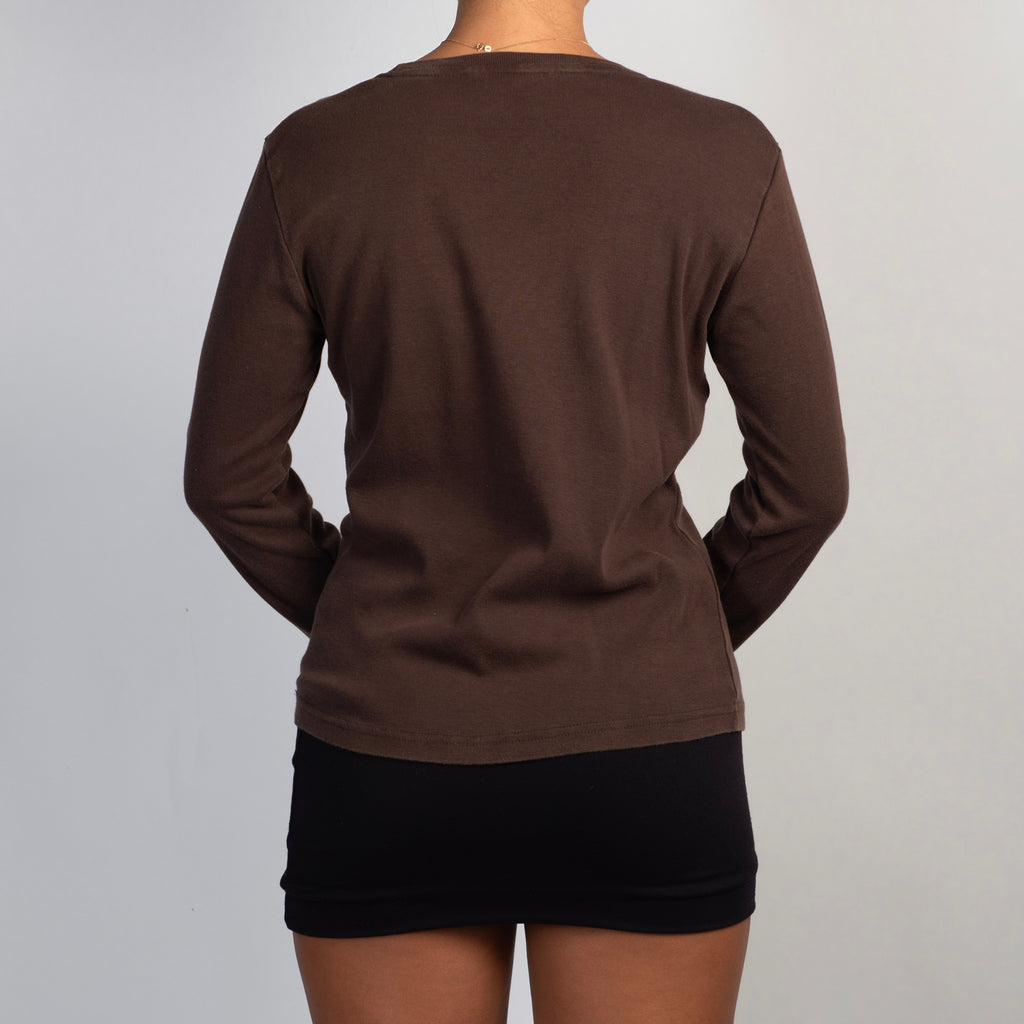 BROWN LONG SLEEVE TOP