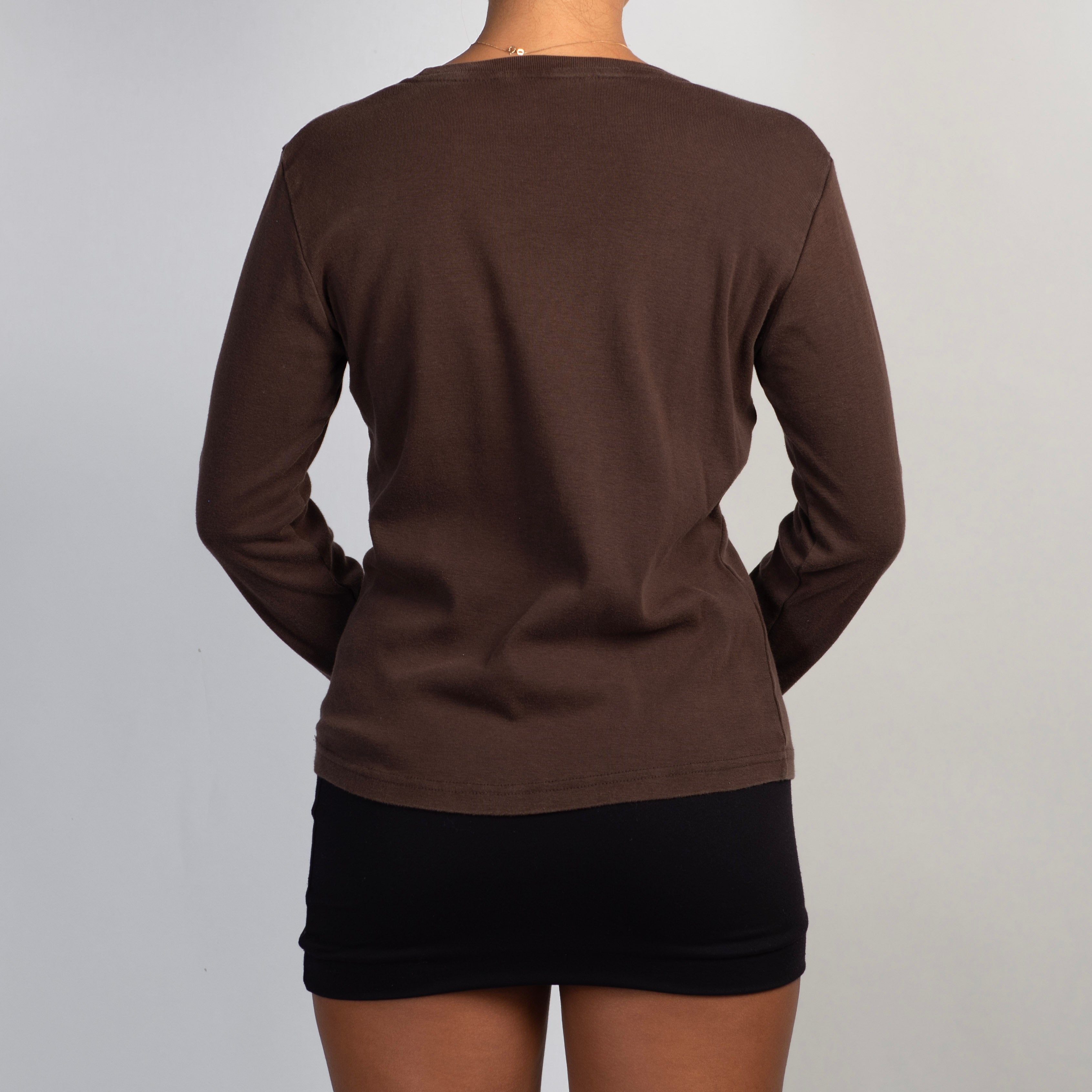 BROWN LONG SLEEVE TOP