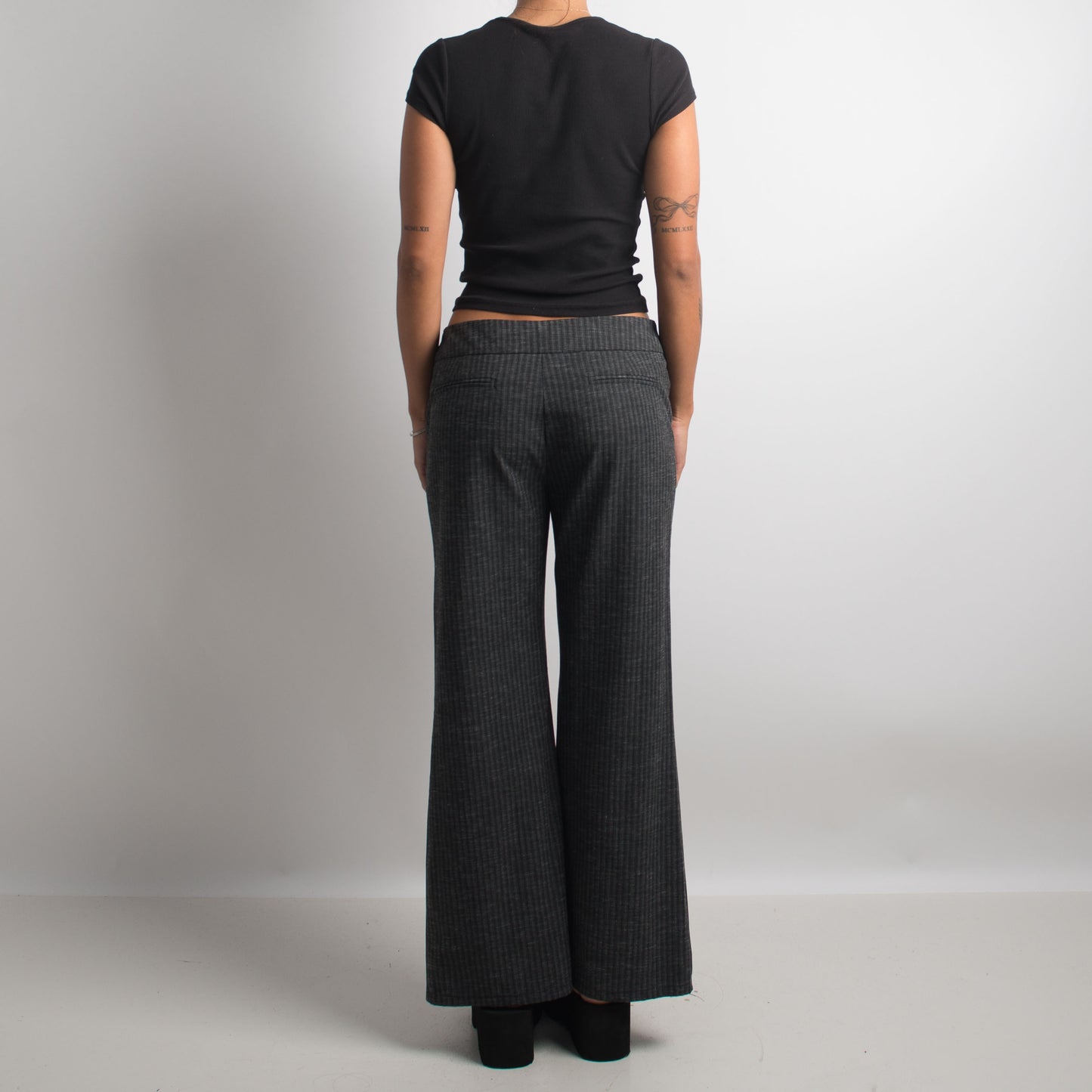 CHARCOAL PINSTRIPE TROUSERS