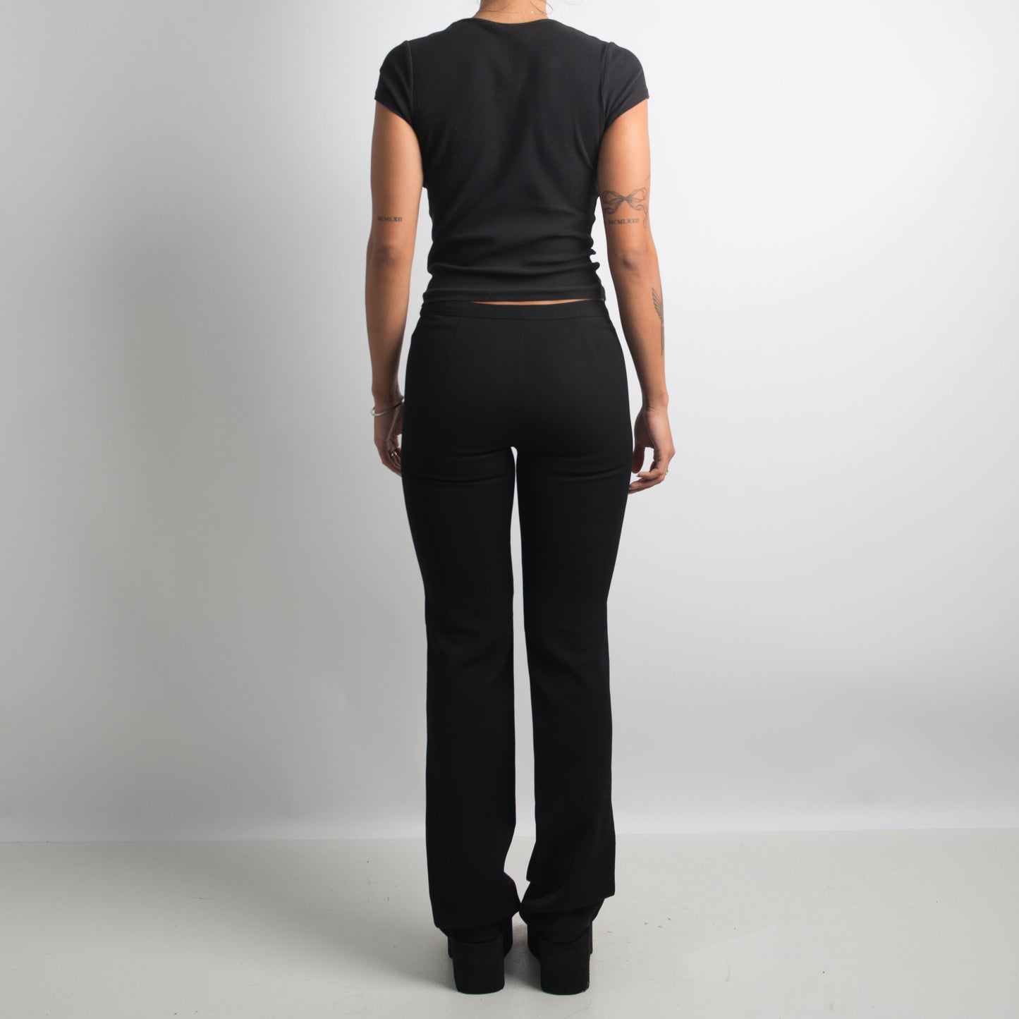 SLIM FIT BOOTCUT TROUSERS