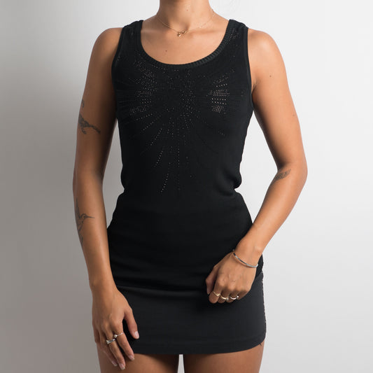 BLACK KNIT TANK TOP