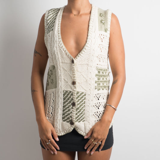 PATCHWORK KNIT VEST