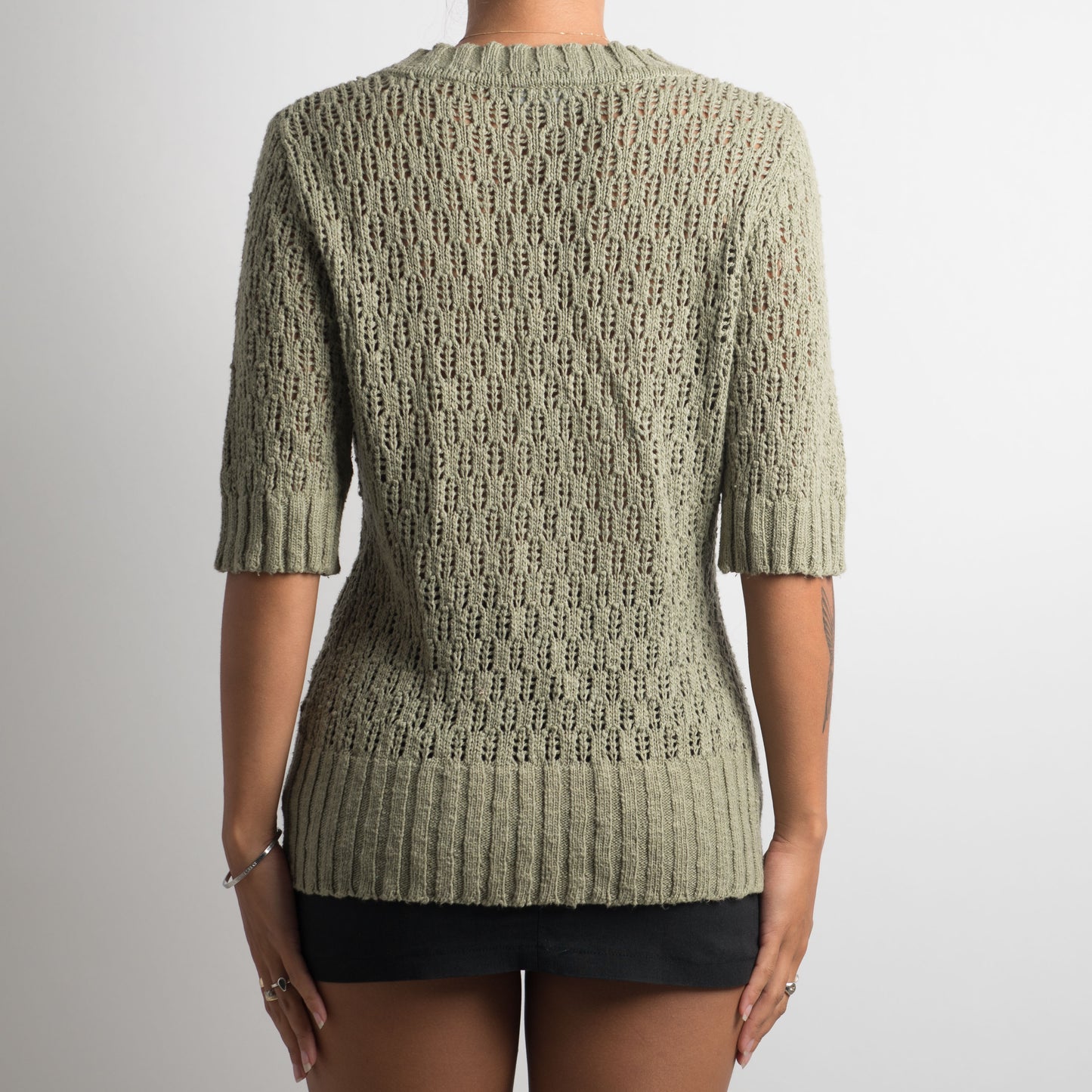 CARDIGAN VERT EN CROCHET