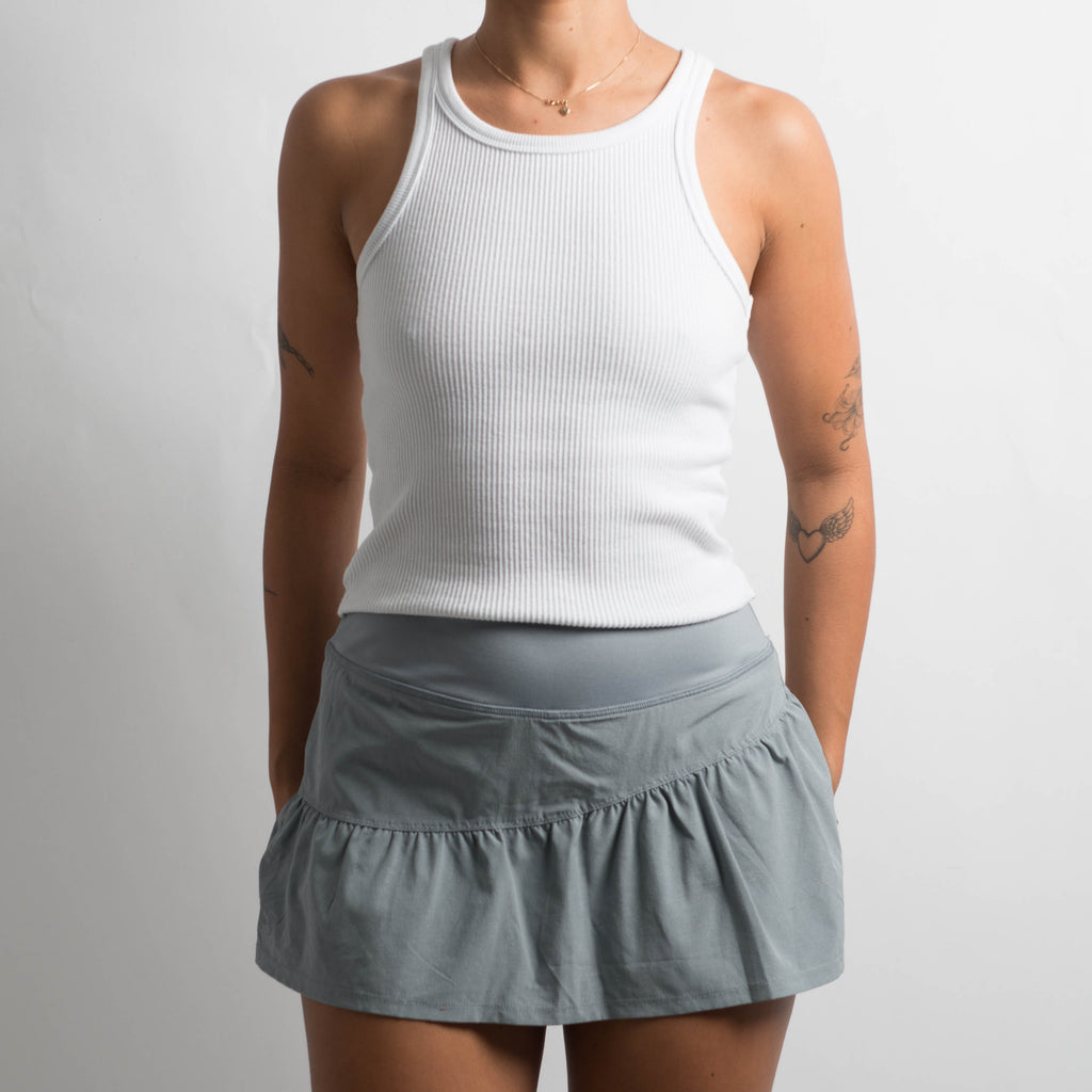 GREY TIERED SKORT