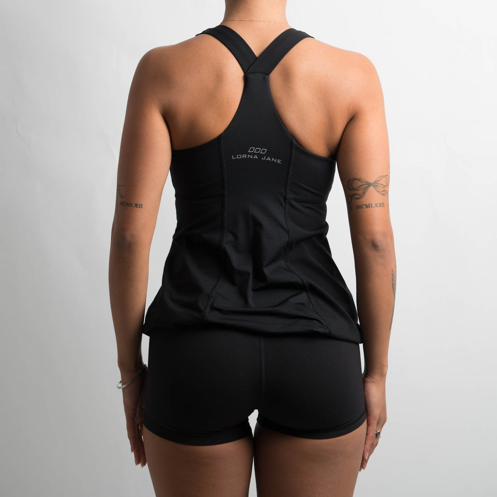 BLACK BABYDOLL ACTIVE TOP