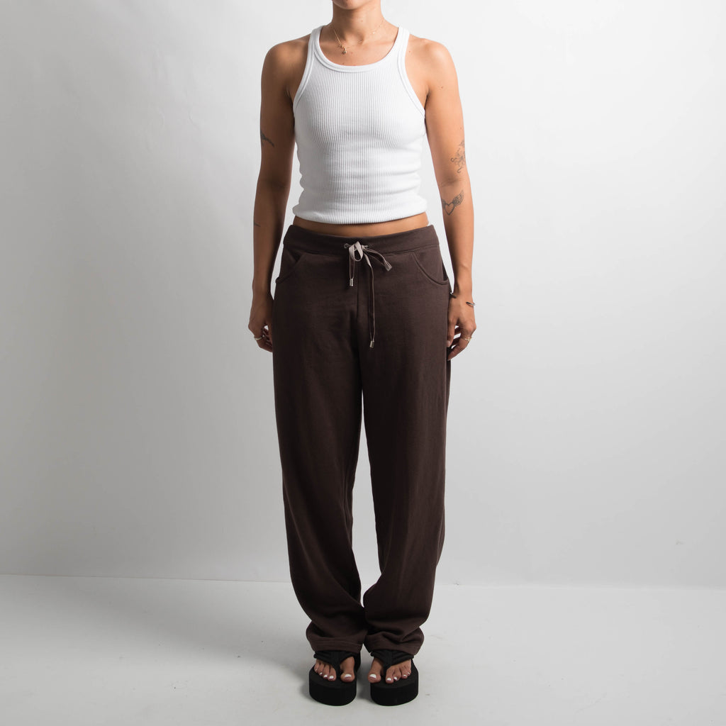BROWN FLEECE SWEATPANTS