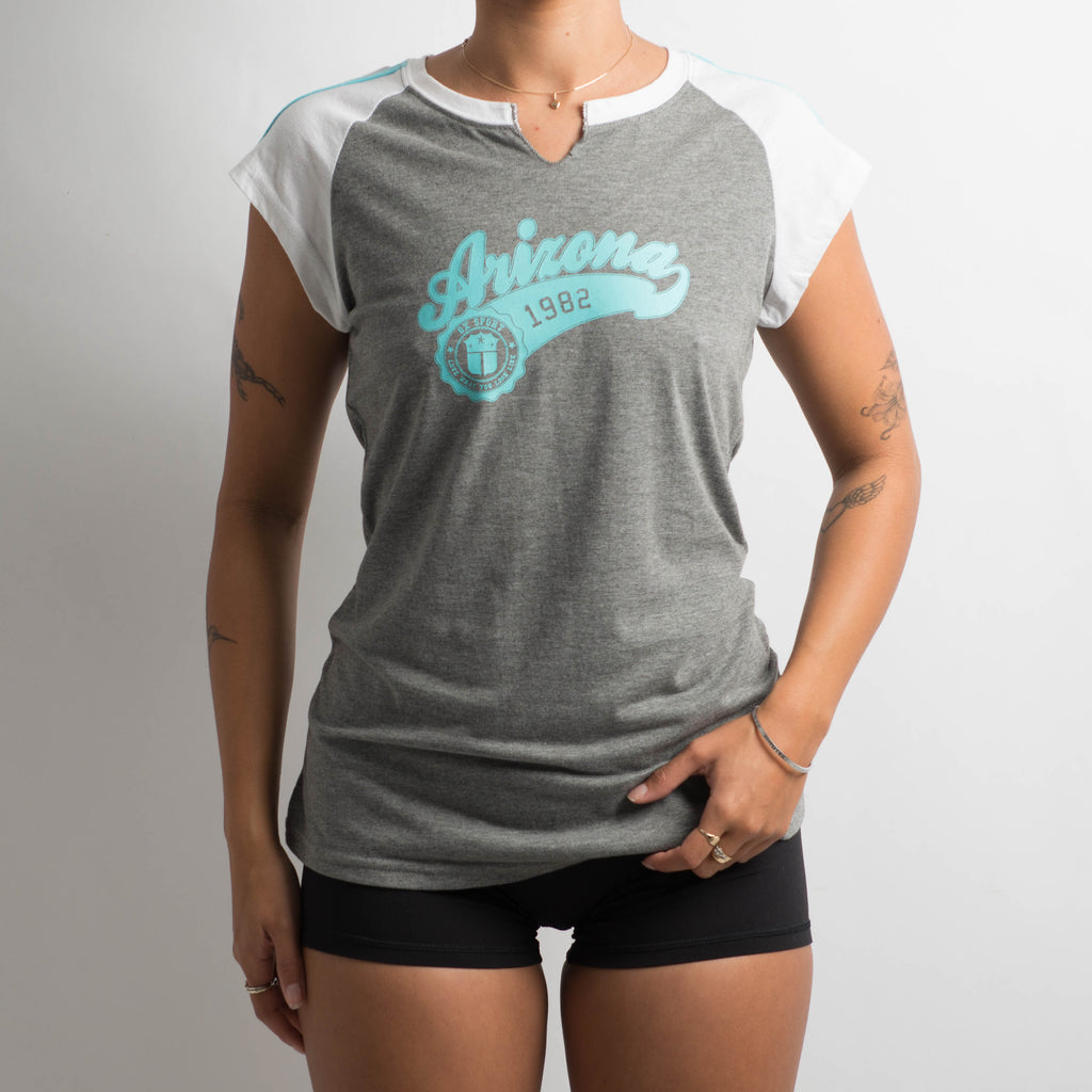 GREY RAGLAN TEE
