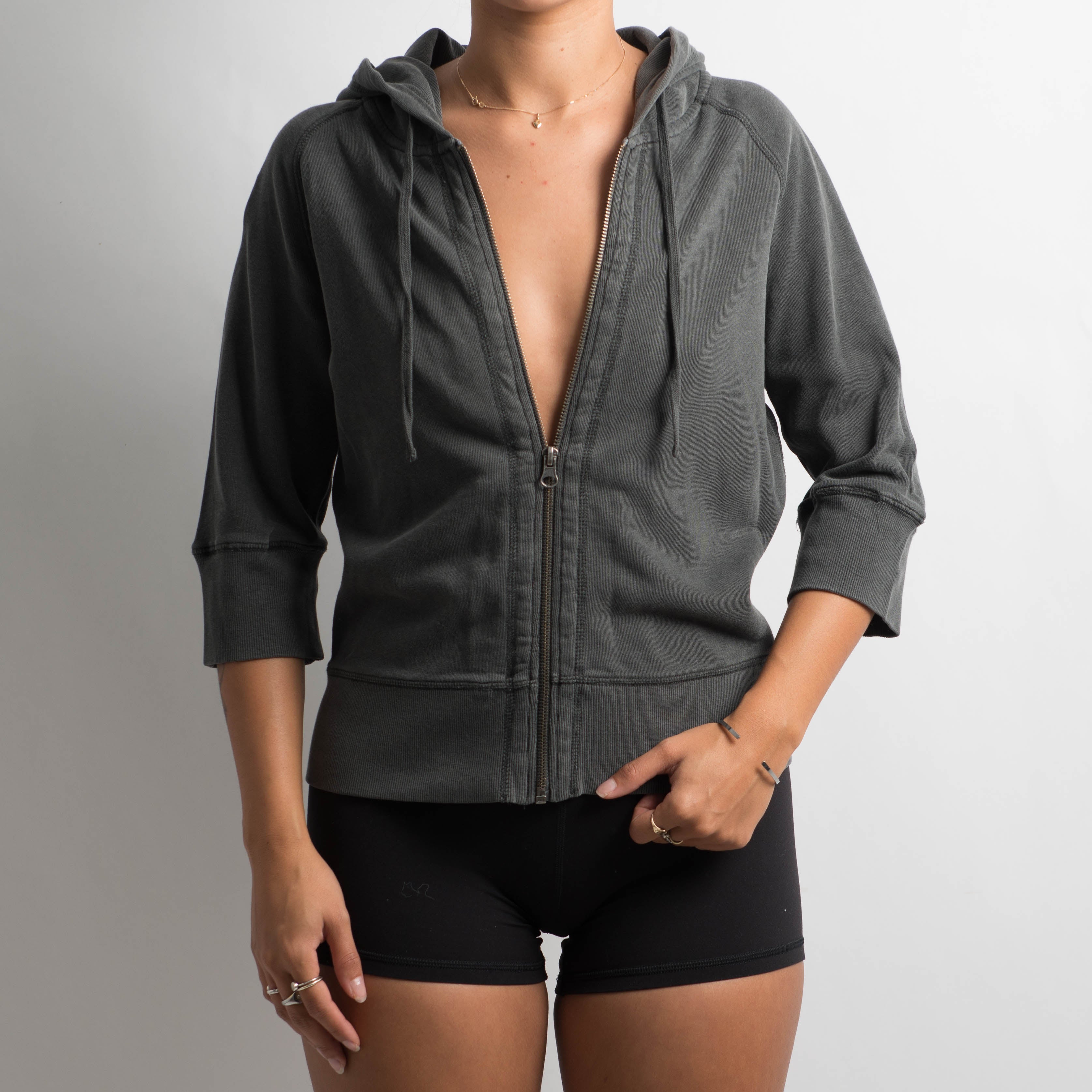 CHARCOAL 1/2 SLEEVE JACKET