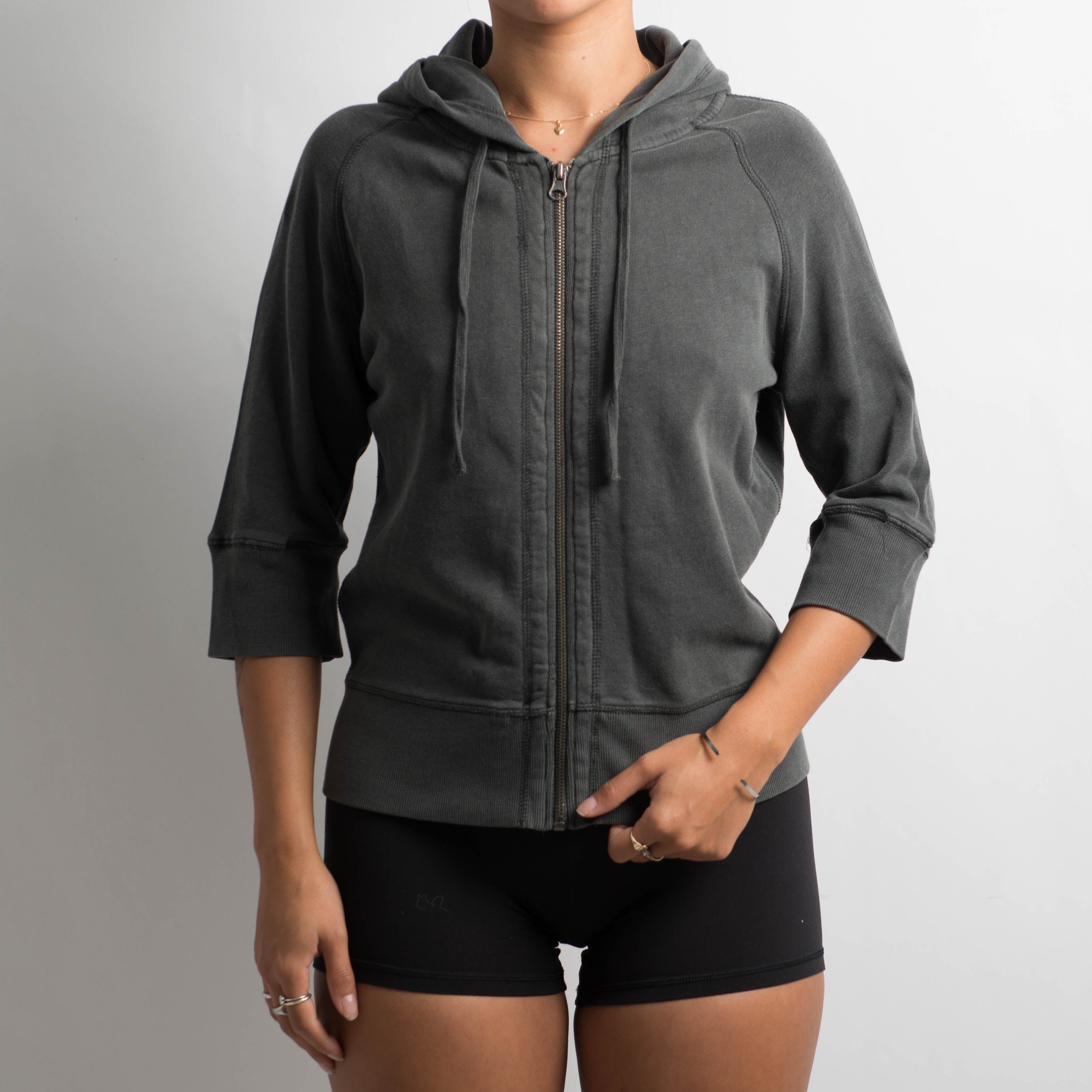 CHARCOAL 1/2 SLEEVE JACKET