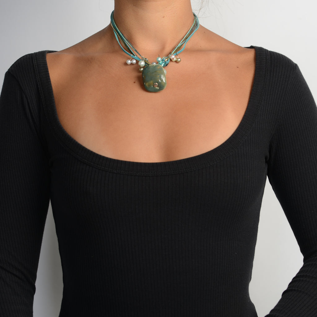 BLUE LAYERED NECKLACE