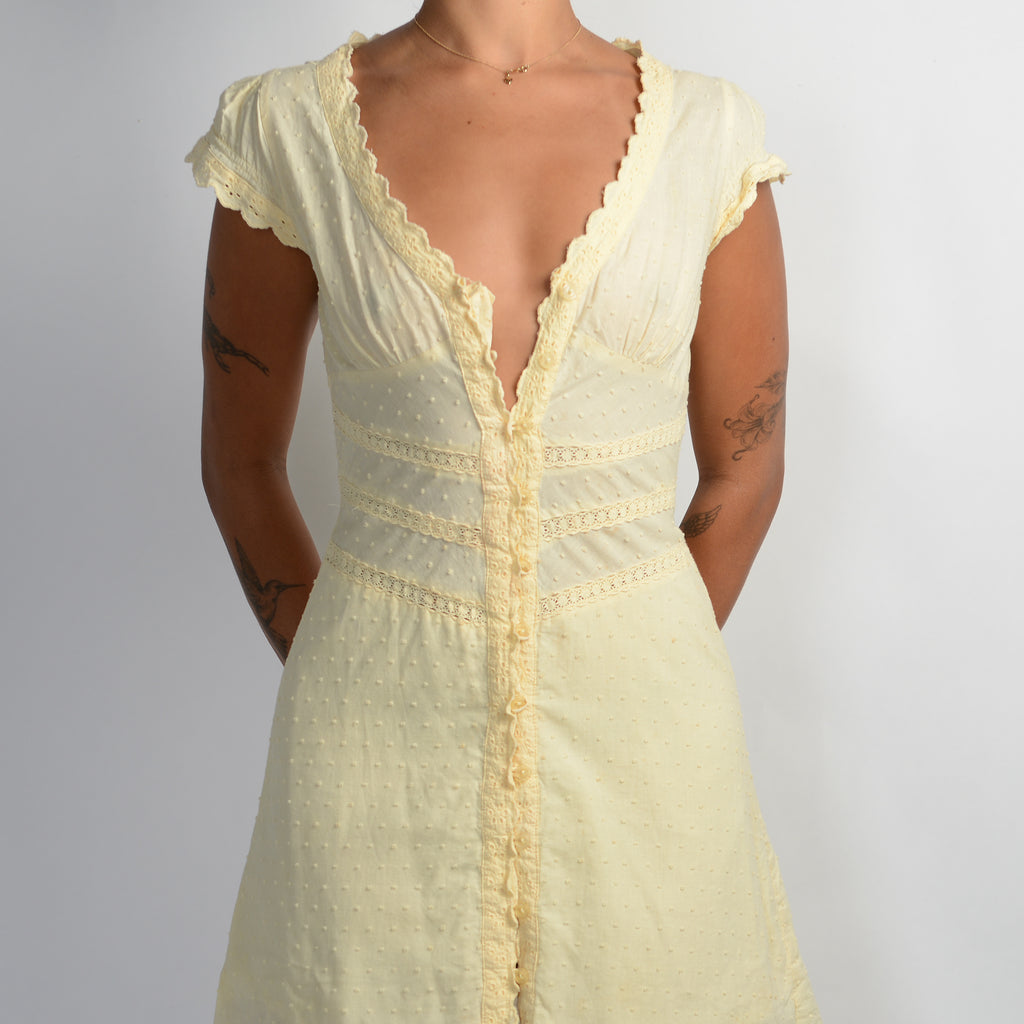 YELLOW TEXTURE DRESS