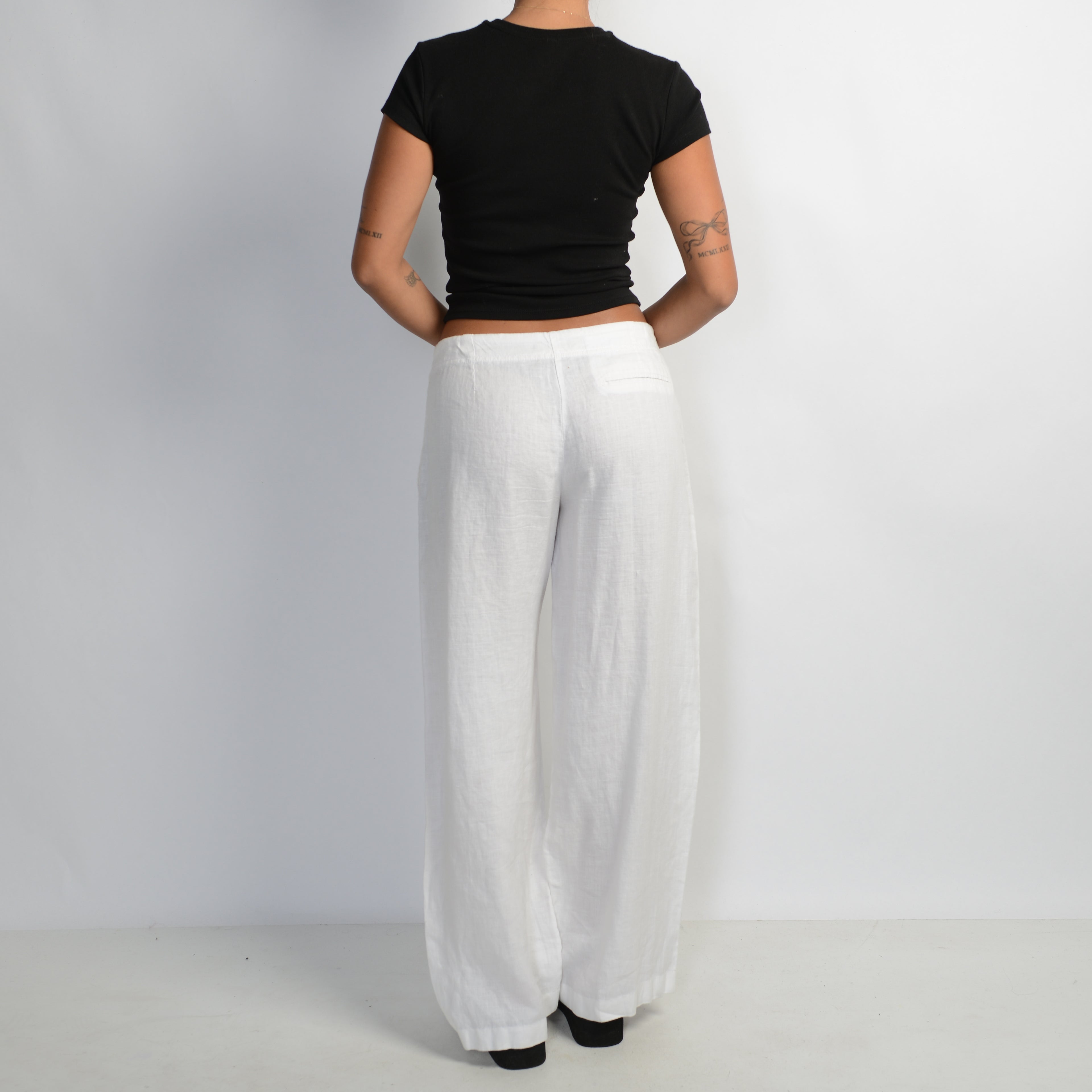 WHITE LINEN PANTS