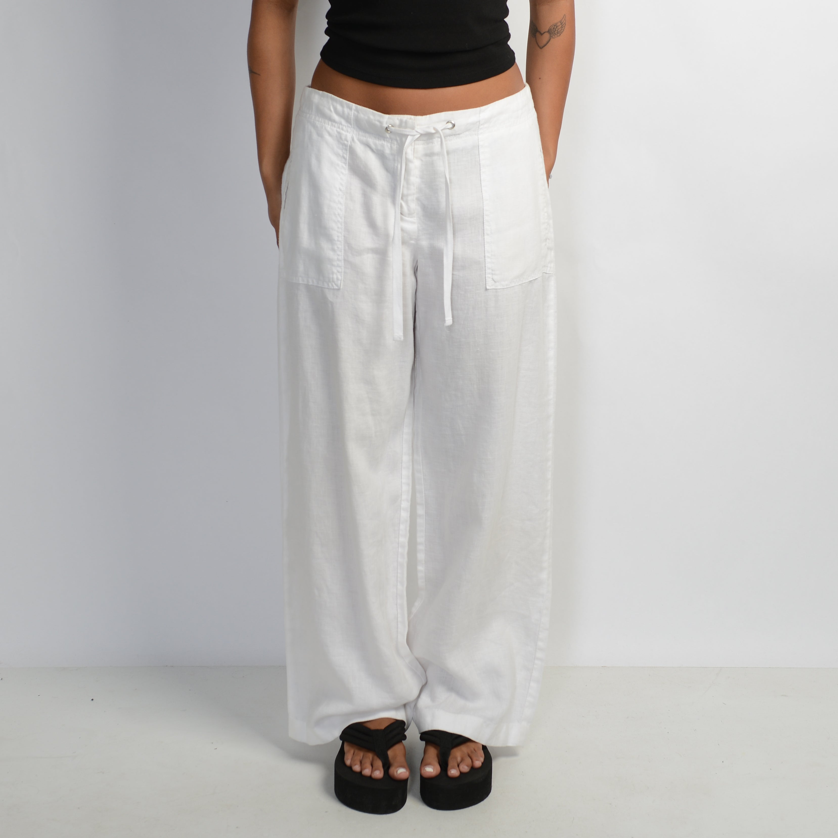 WHITE LINEN PANTS
