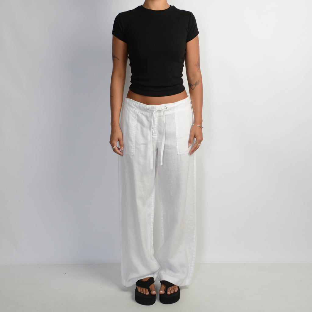 WHITE LINEN PANTS