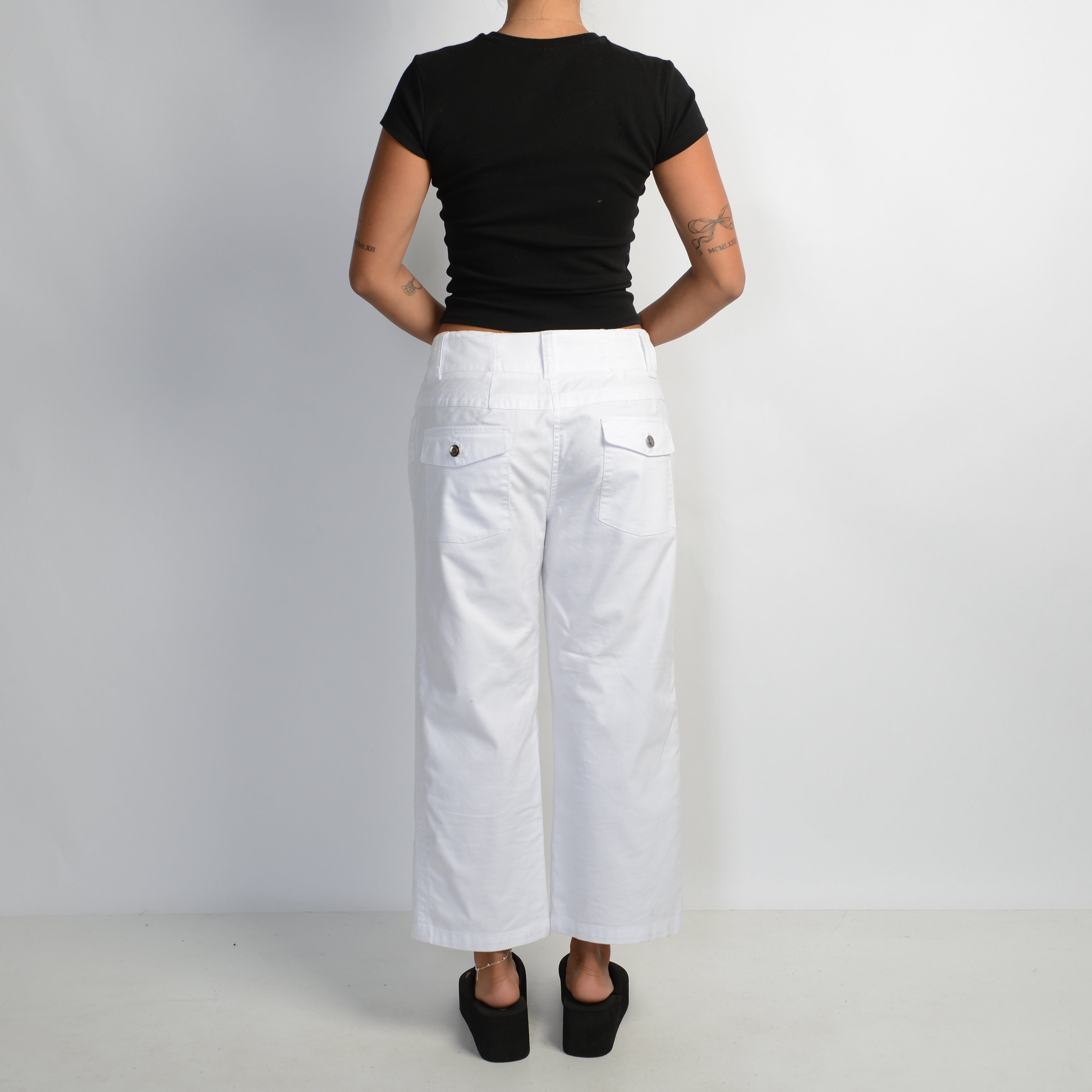 WHITE COTTON TROUSERS