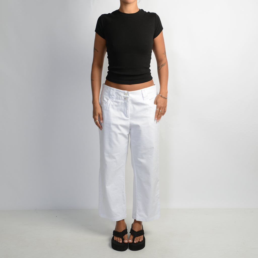 WHITE COTTON TROUSERS