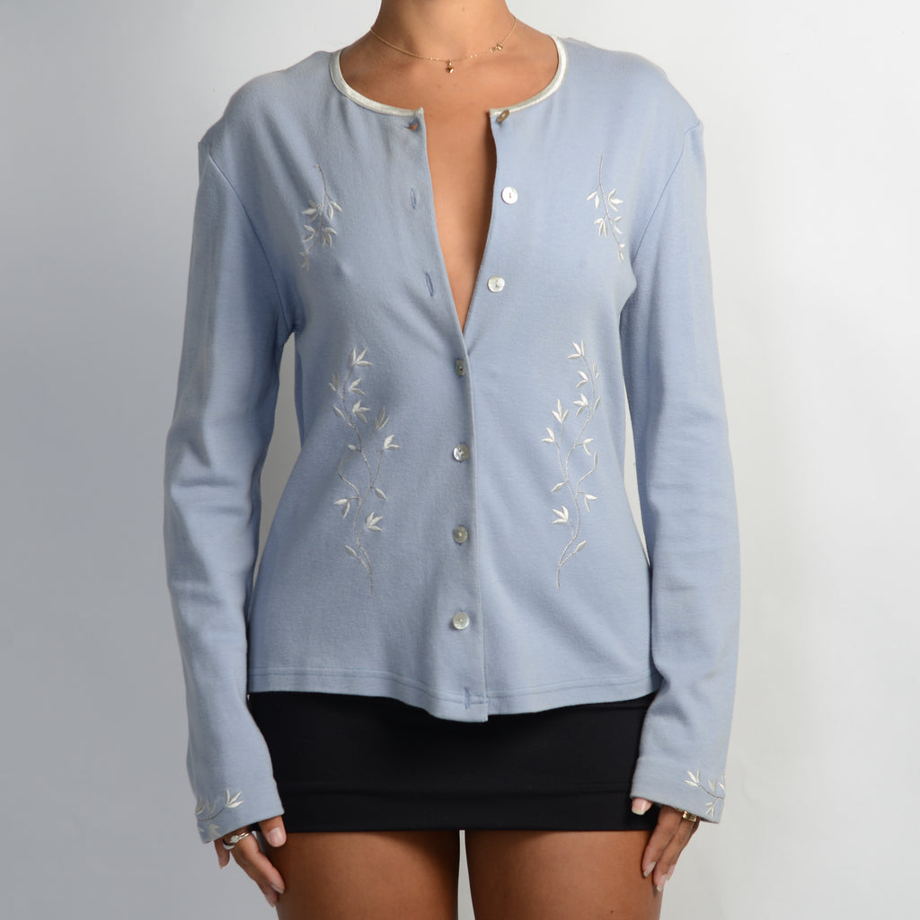 BLUE FLORAL CARDIGAN