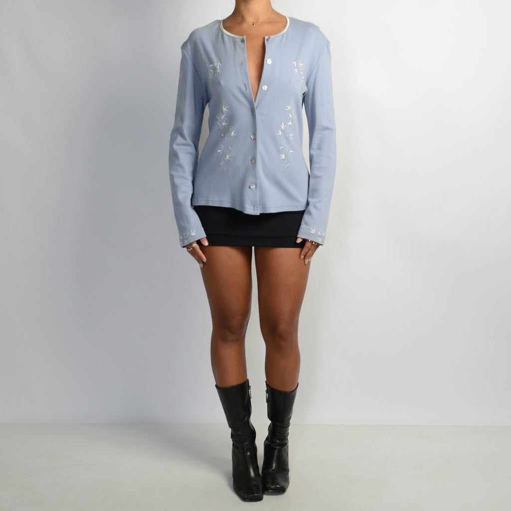 BLUE FLORAL CARDIGAN