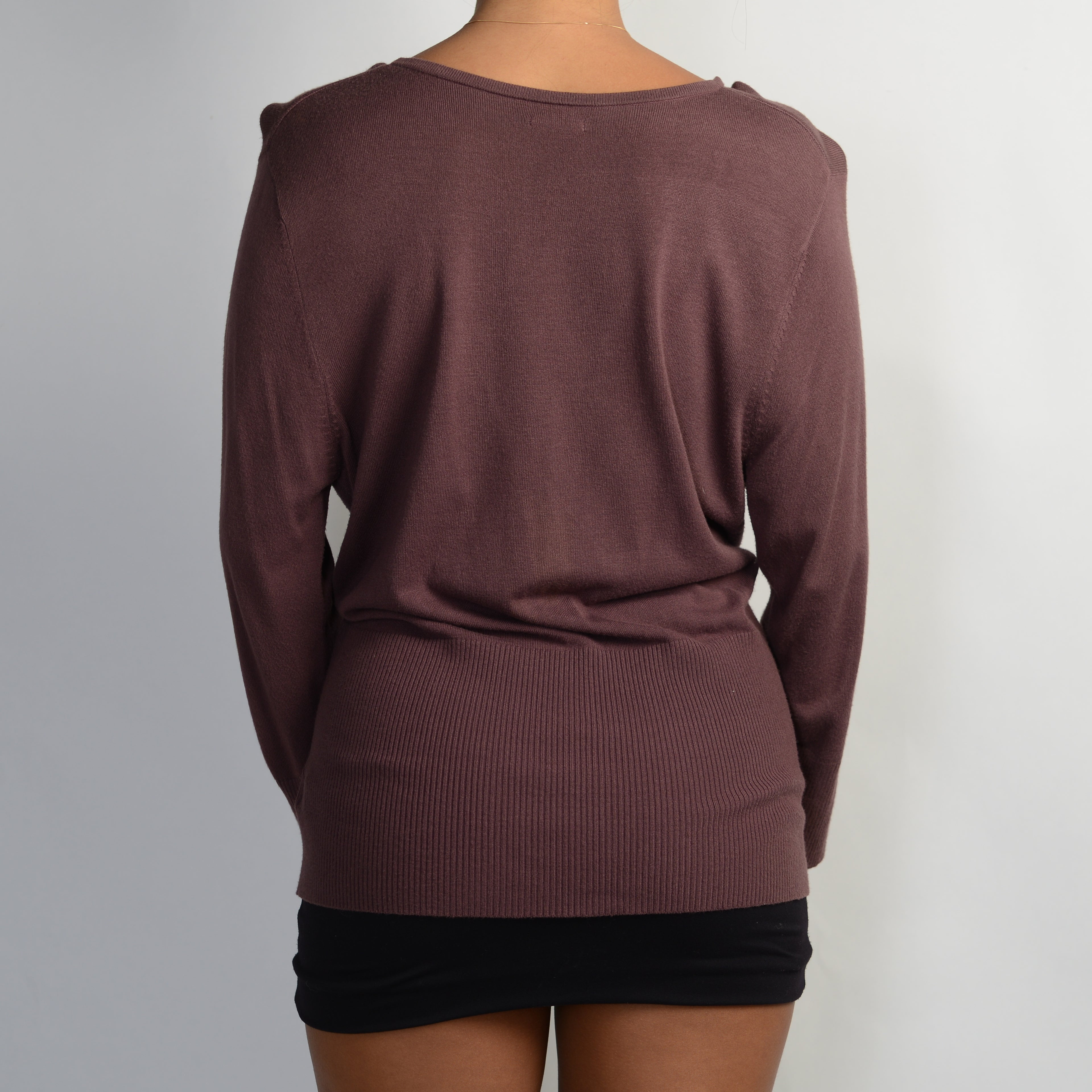 PURPLE FAUX WRAP TOP